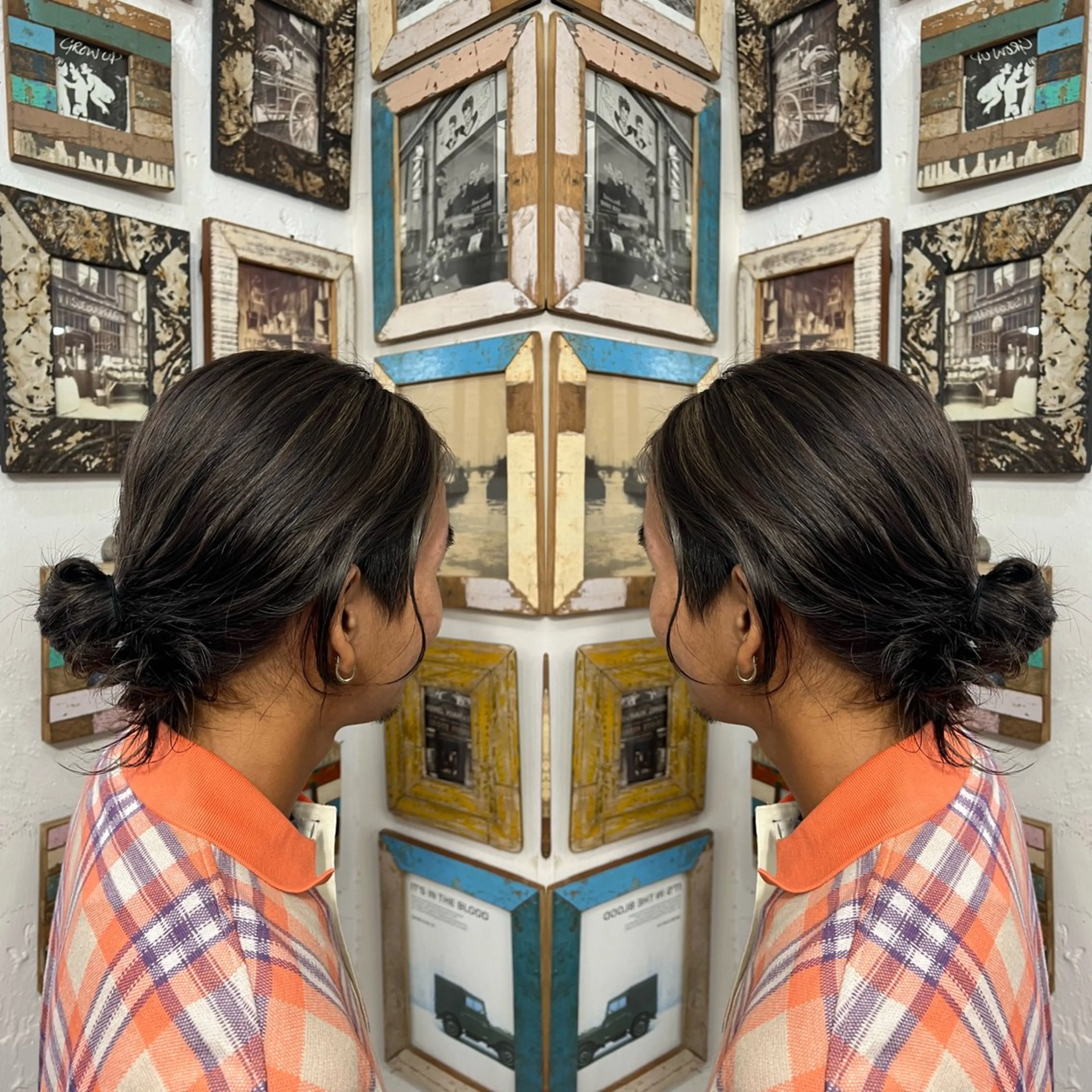 セミロング カラー レイヤー/ボブ/ ミニボブ/AOIのヘアスタイル