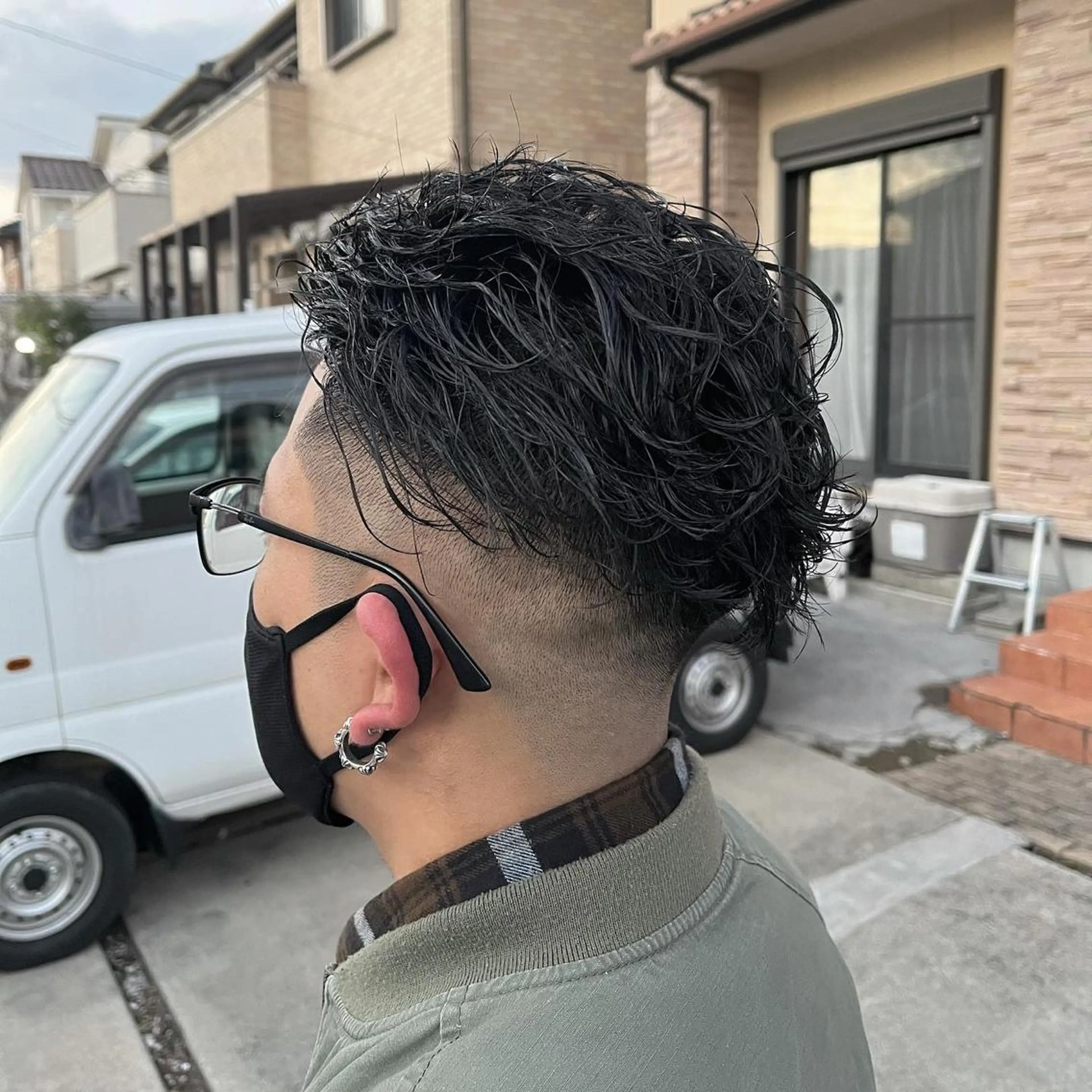 メンズ フェードカット スキンフェード 立川/メンズパーマ 厚進太郎のヘアスタイル