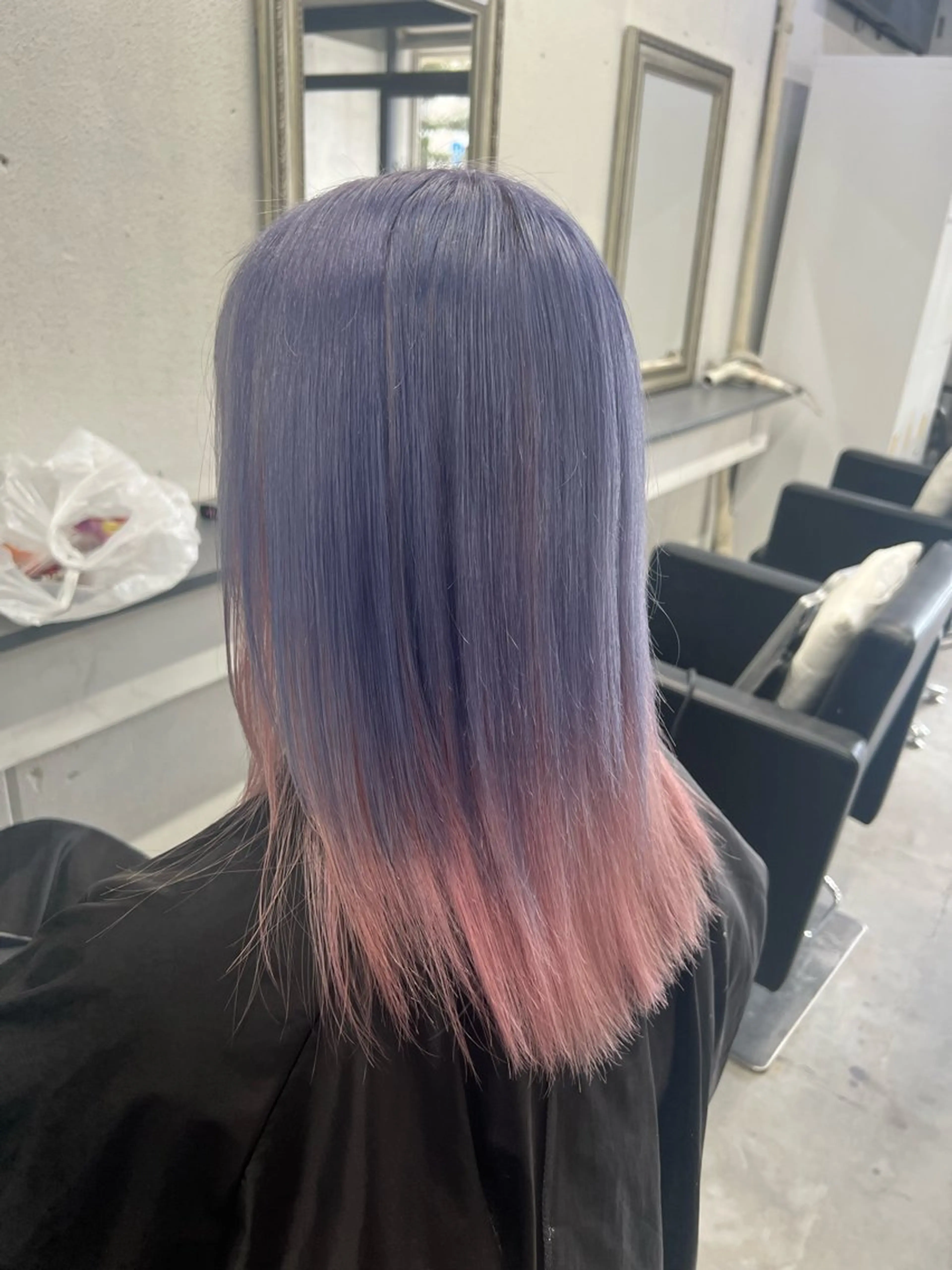 ミディアム ヘアカラー ハイトーンカラー 坂本 翼のヘアスタイル