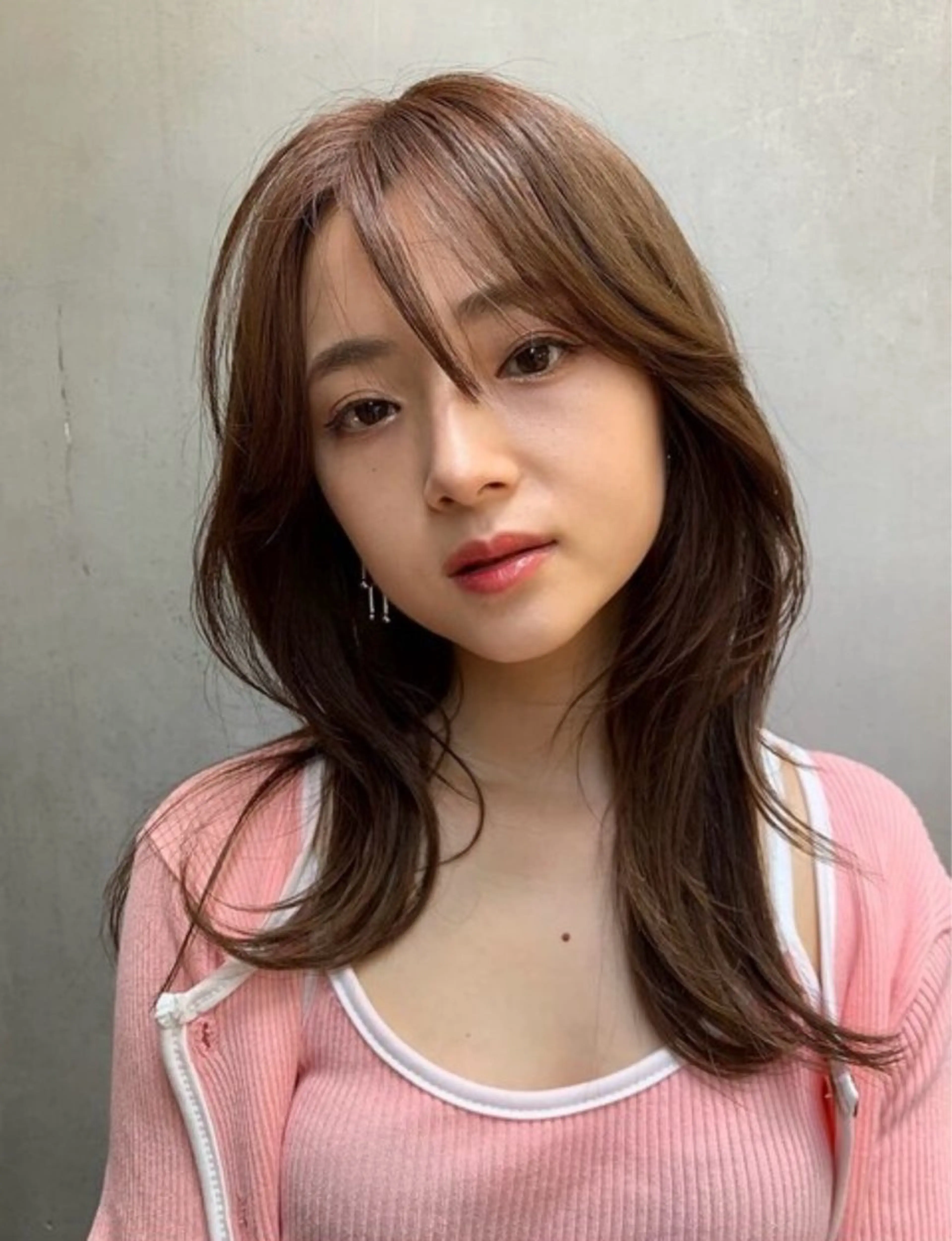 セミロング ブリーチ/縮毛矯正/ 韓国/💗ホノカ💗のヘアスタイル