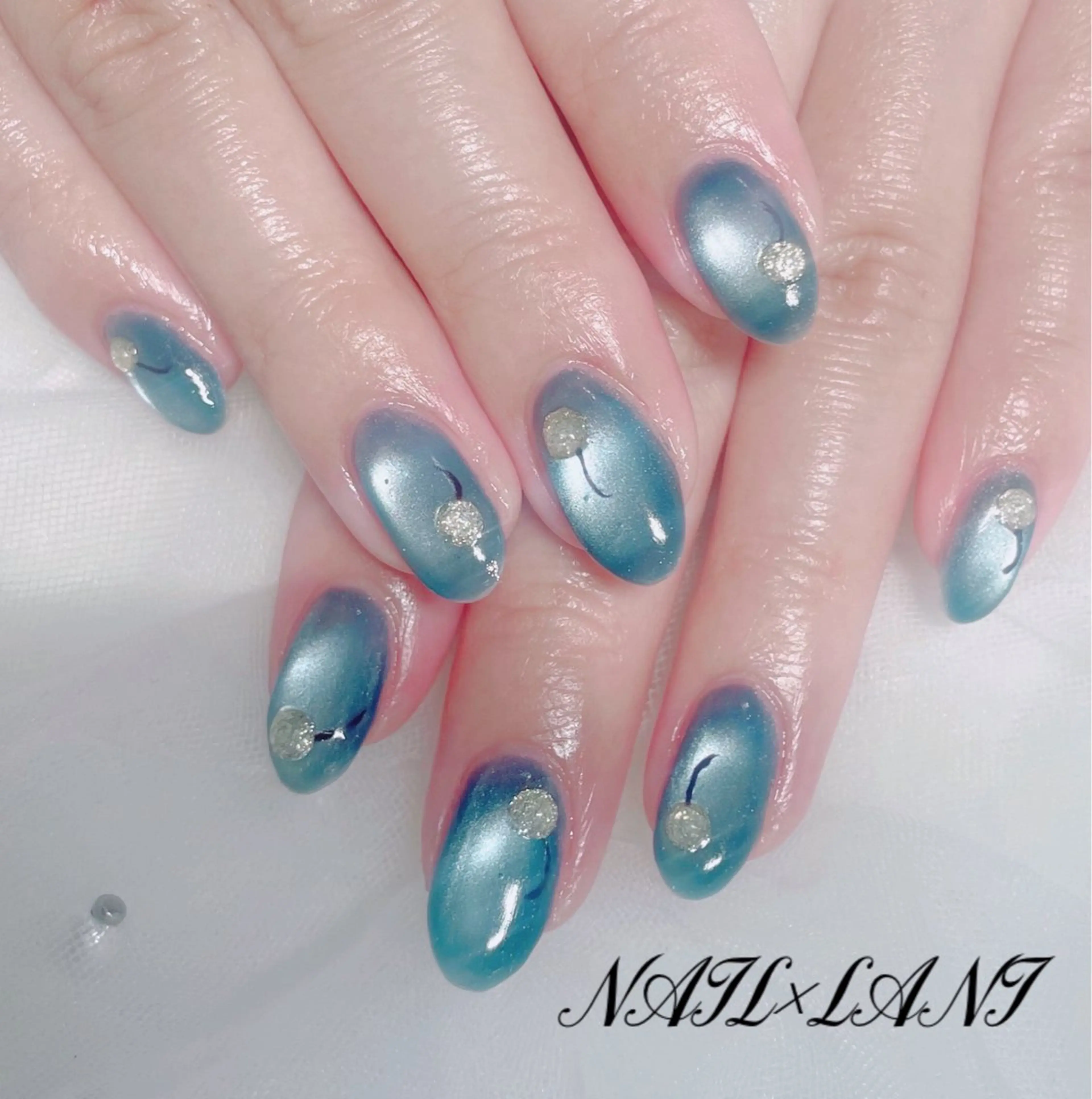 ネイル フットネイル ジェルネイル マグネットネイル パラジェル 一之瀬 柚季のネイルデザイン