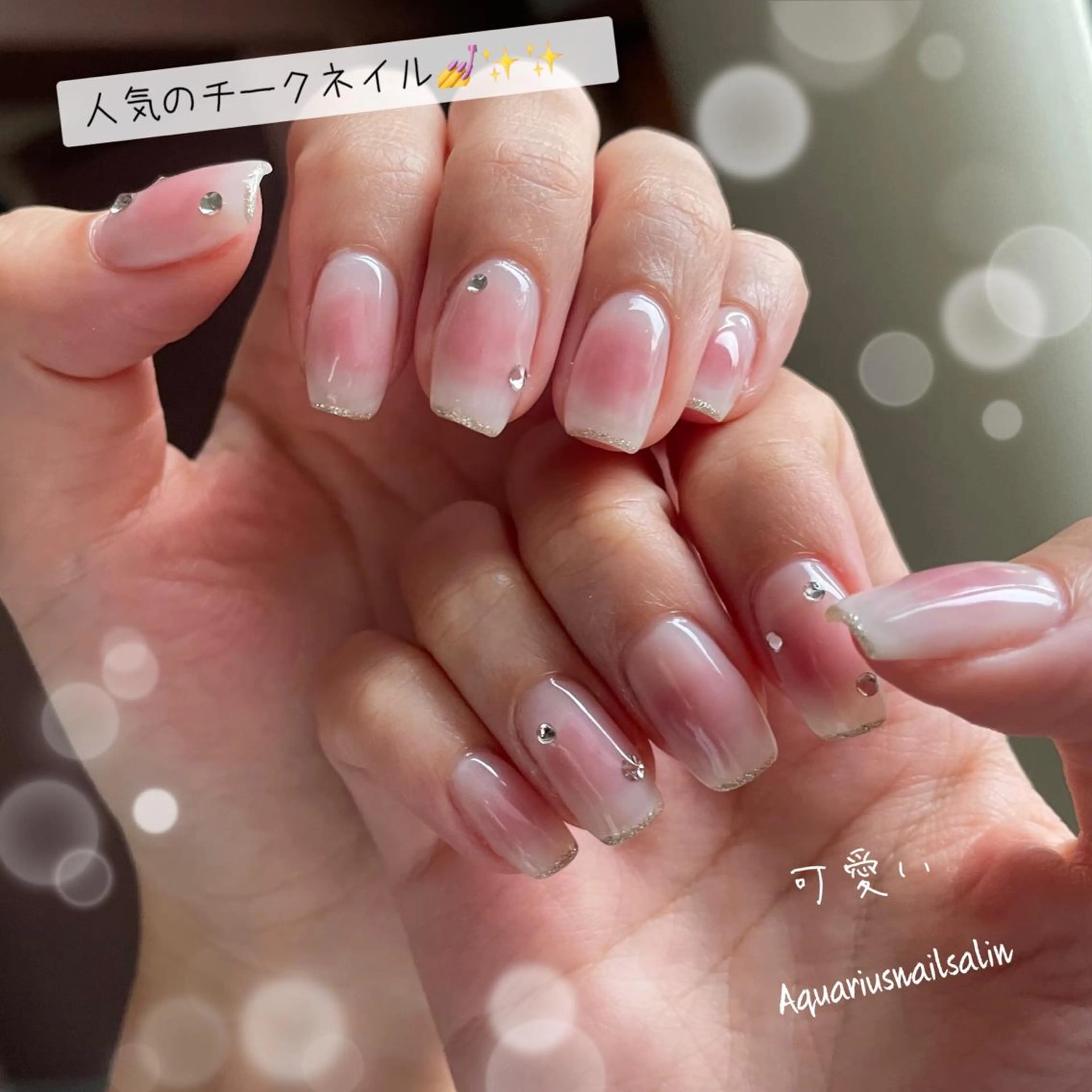 ネイル チークネイル 奥園 良恵のネイルデザイン