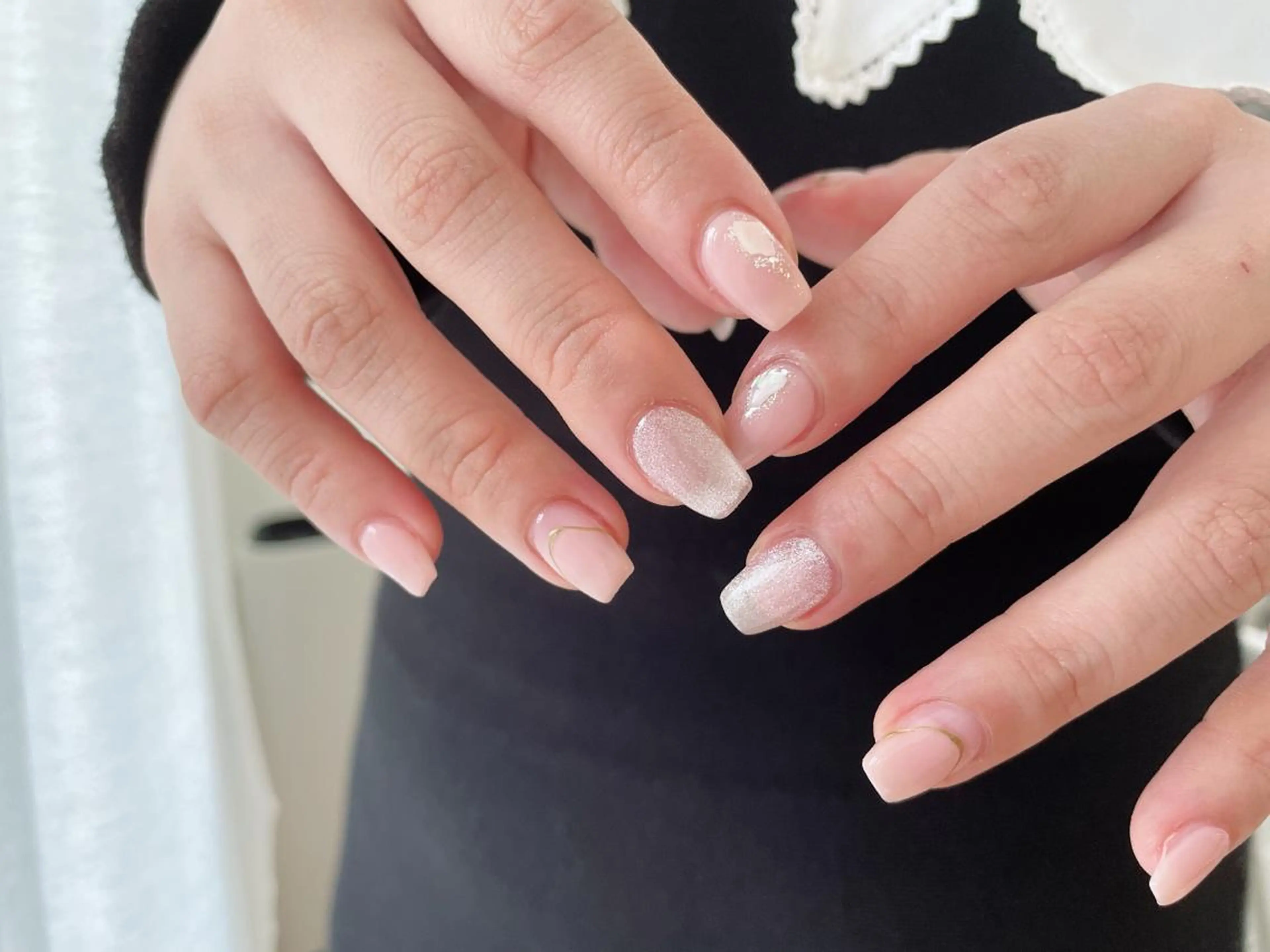 ネイル オーロラネイル フラワーネイル フットネイル フレンチネイル ジェルネイル Mogu nail 二子玉川のネイルデザイン