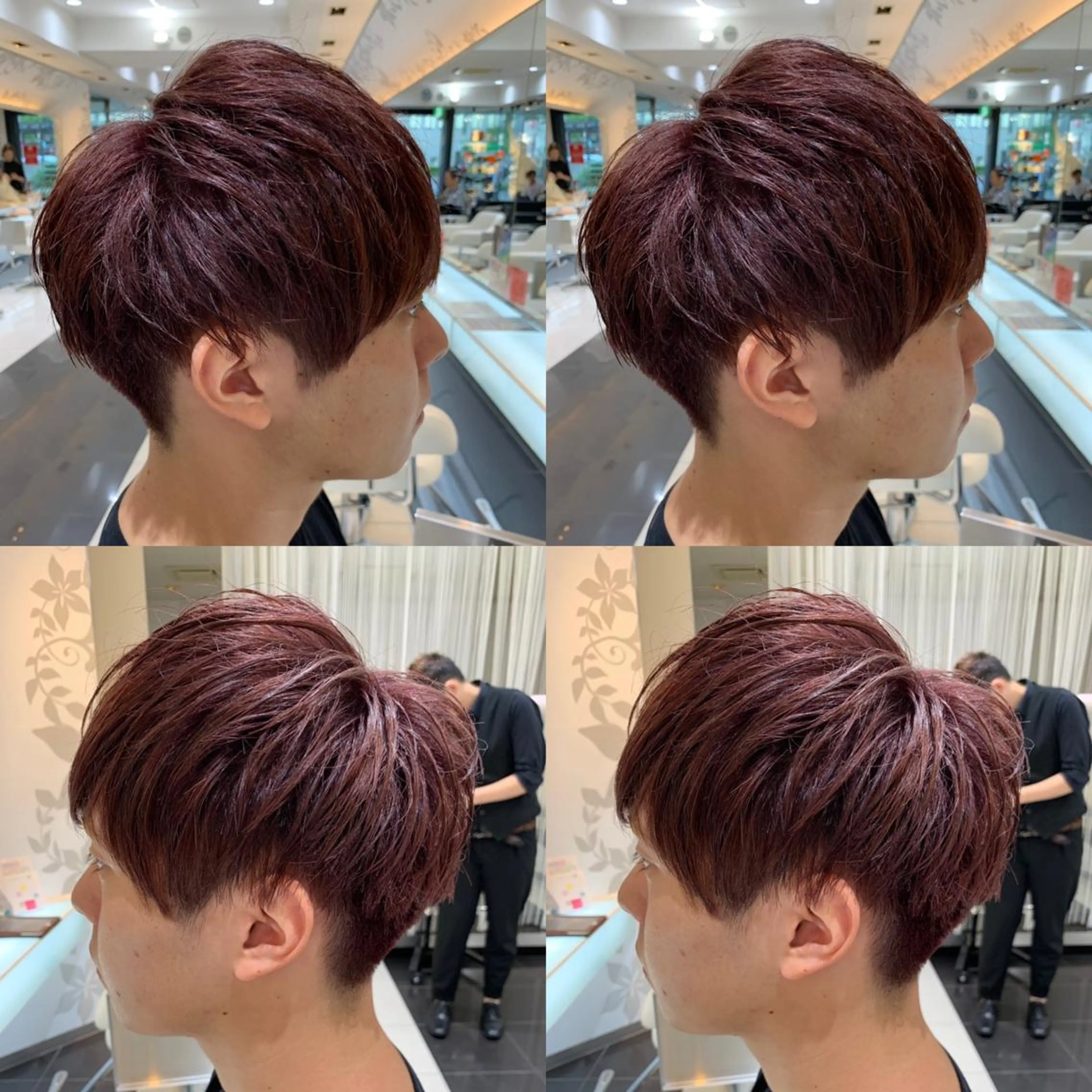 ショート カラー メンズ メンズブリーチ ブリーチ レッドカラー 赤み消しカラー /透明感カラー 上長のヘアスタイル