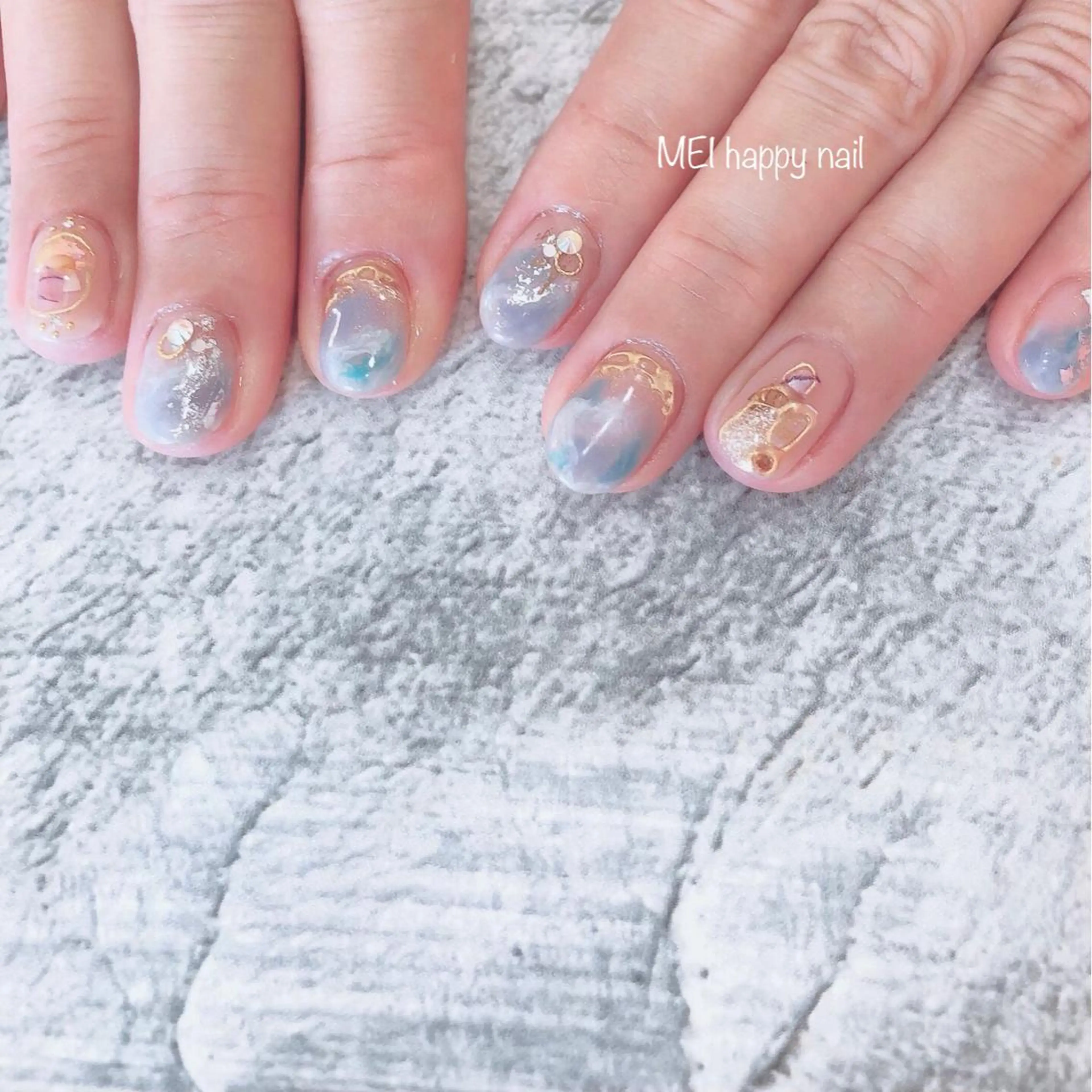 ネイル 北浦和 自爪育成ケアのネイルデザイン