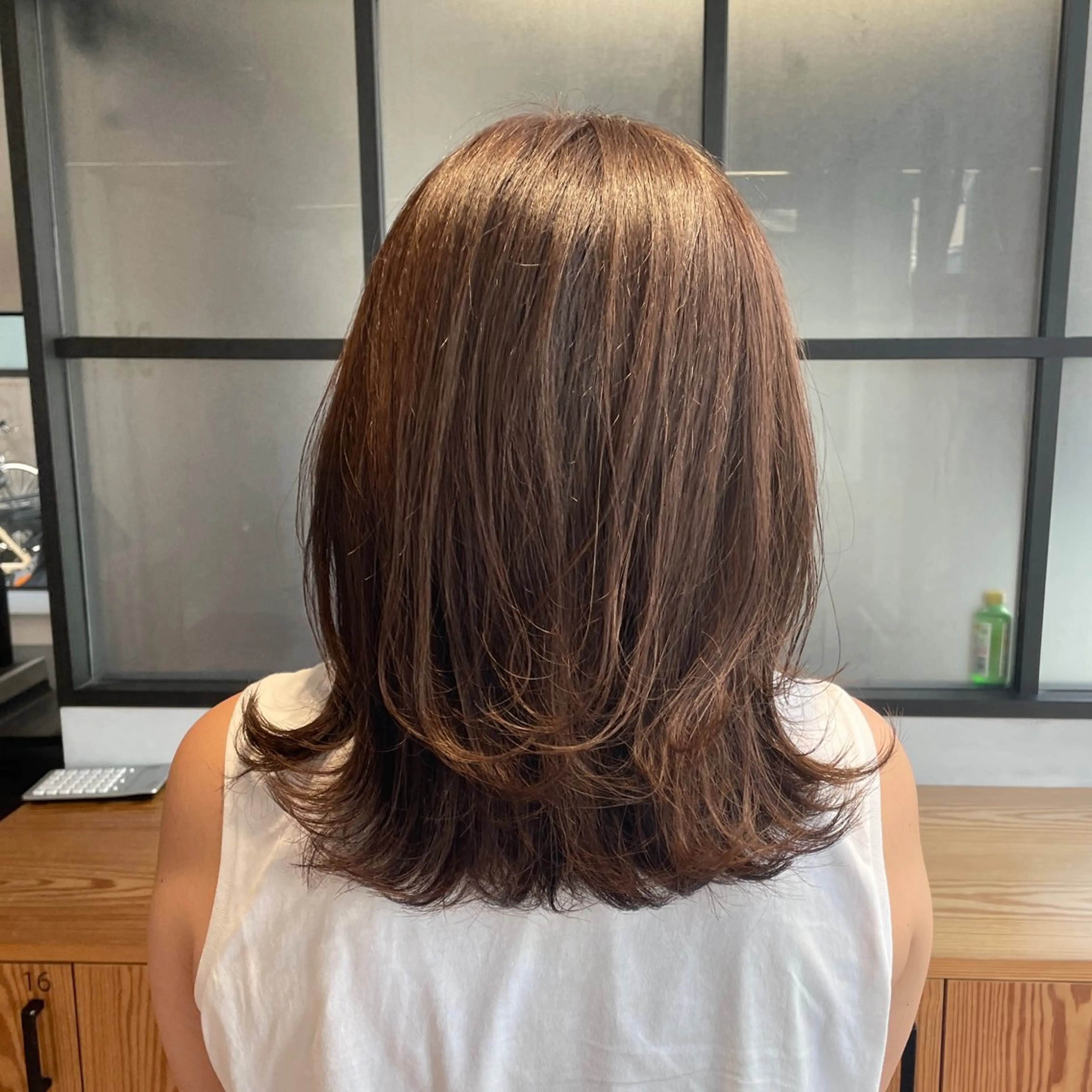 ミディアム カラー ヘアカラー ヘッドスパ DX SHARE SALON所属・matka白髪ぼかし 大人ヘア/KEIKOのヘアスタイル