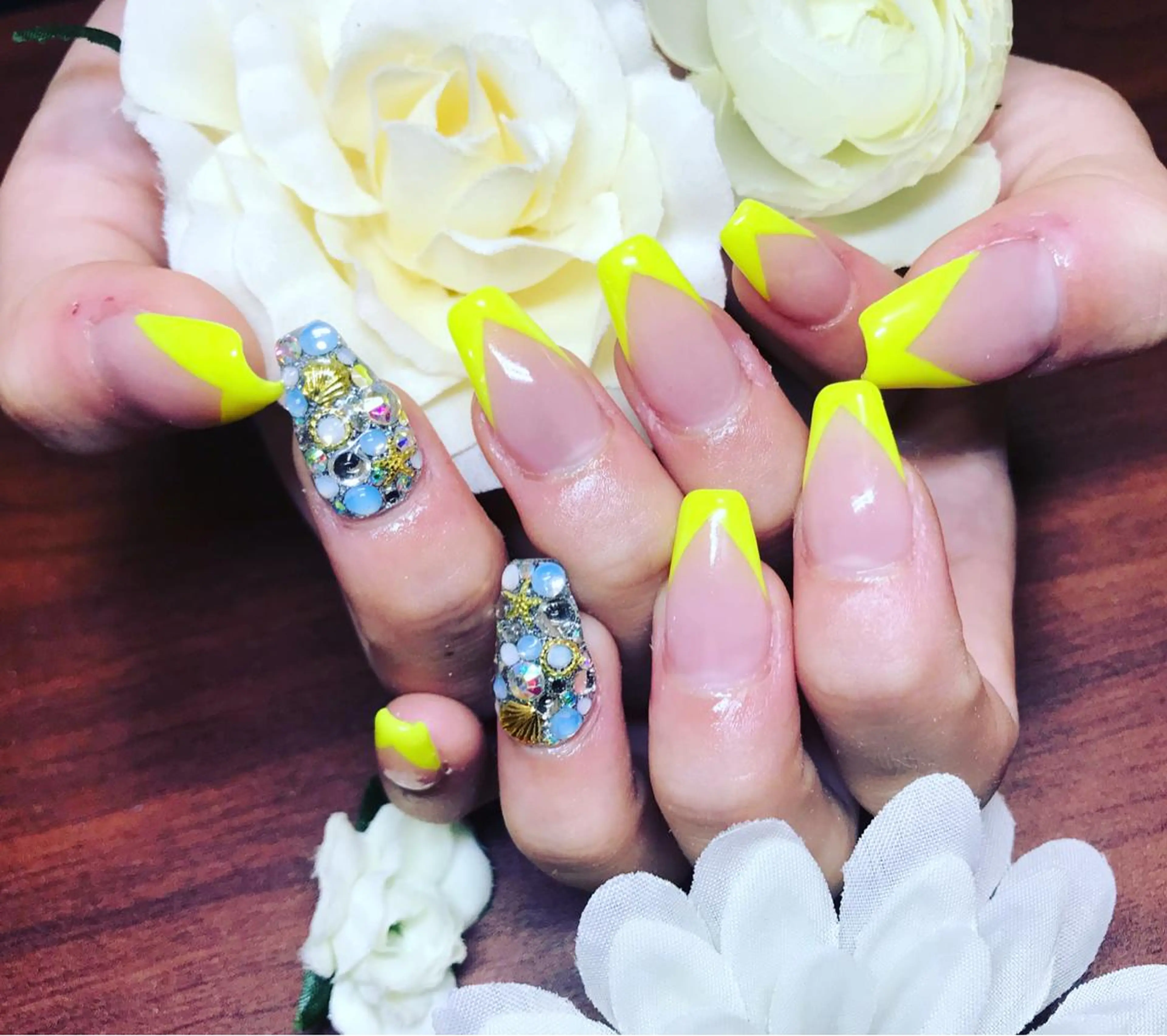 ネイル フレンチネイル スカルプネイル NAIL salon ACEのネイルデザイン