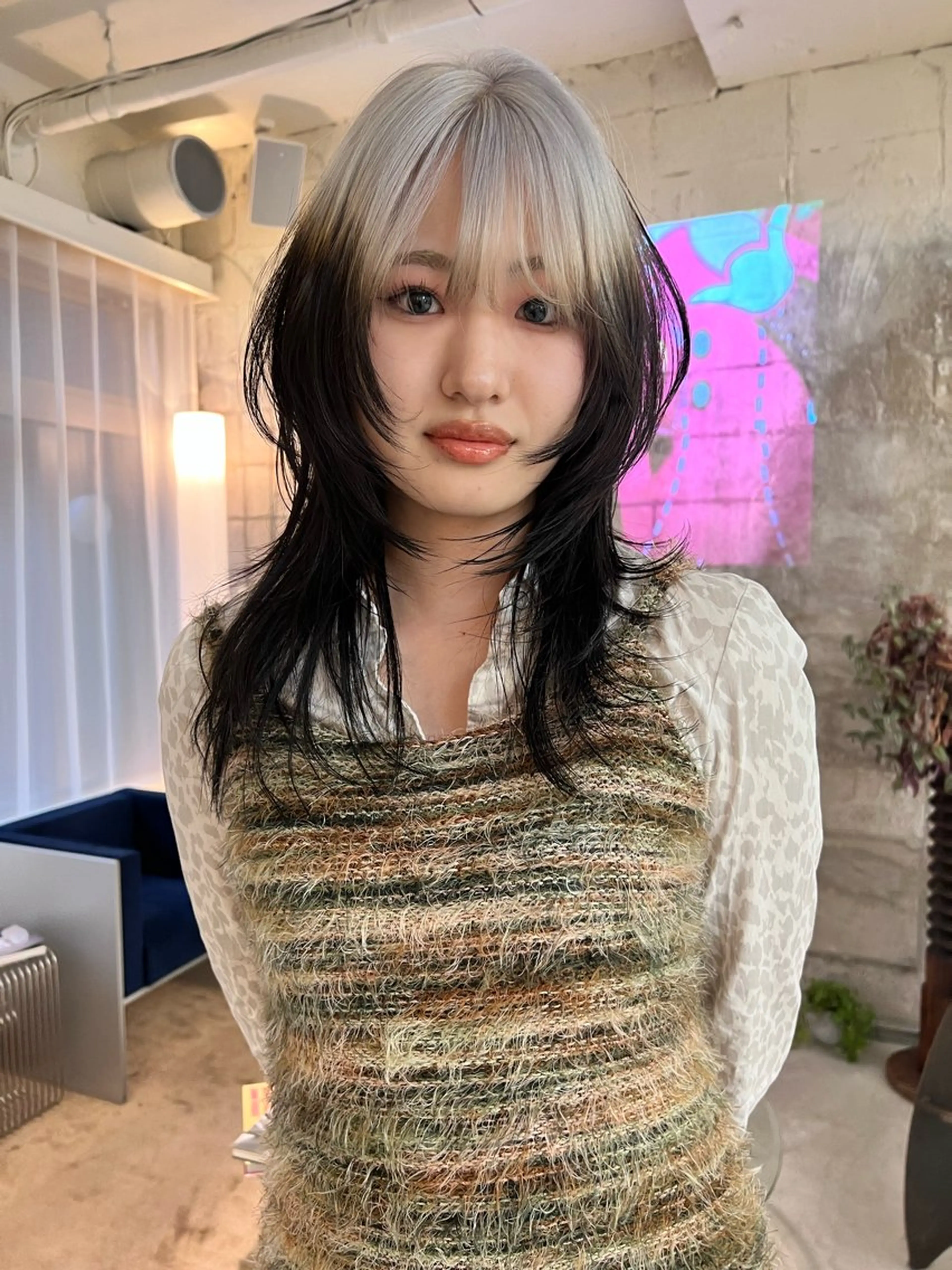 ロング カラー カット ヘアカラー haco＋所属・圧倒的デザイン力 店長🎨RENAのヘアスタイル