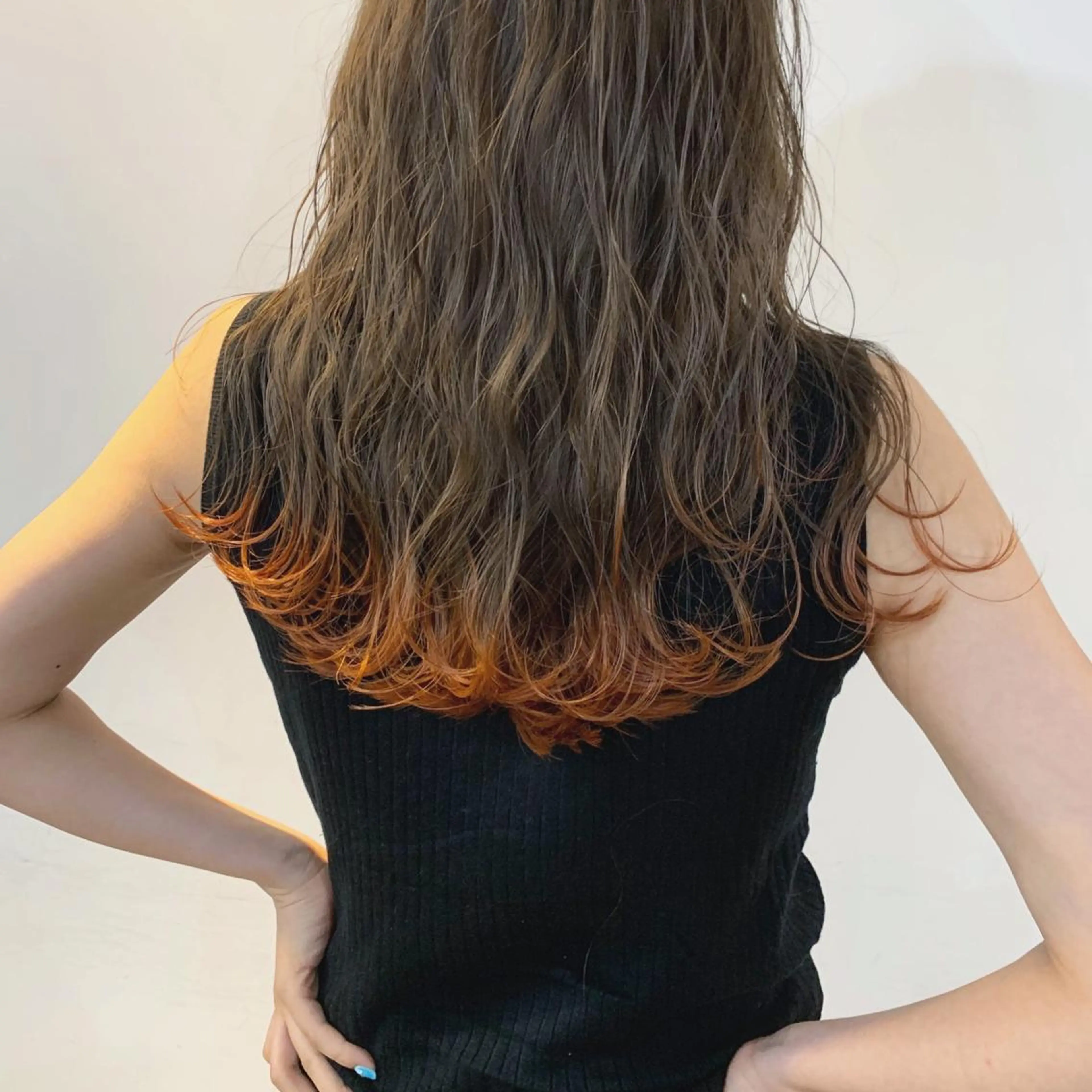 ロング カラー SAKURA 原宿所属・なかの たくみのヘアスタイル