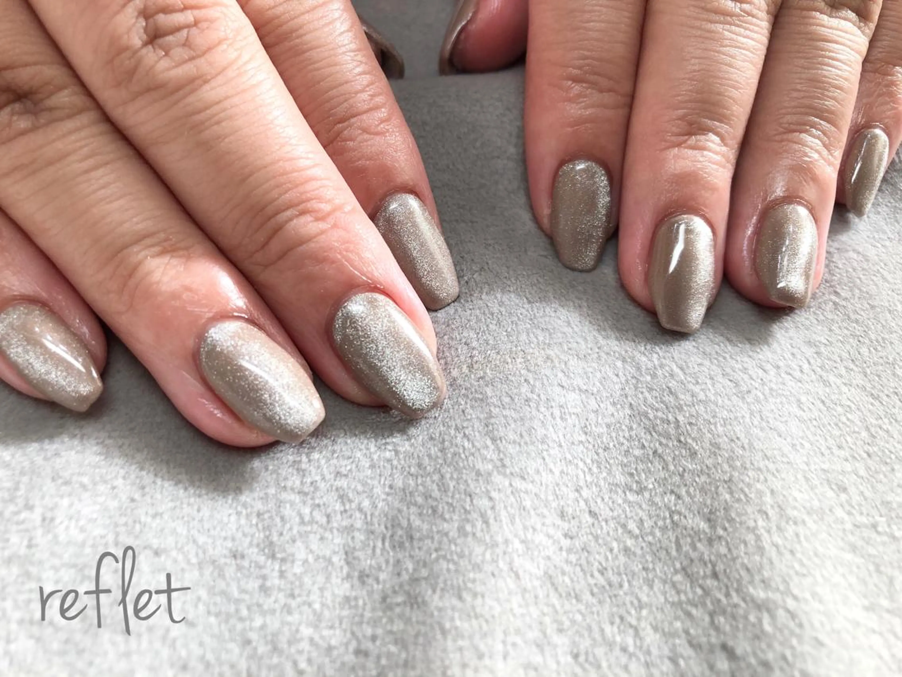 ネイル ジェルネイル マグネットネイル ワンカラーネイル ハンドネイル reflet nailのネイルデザイン