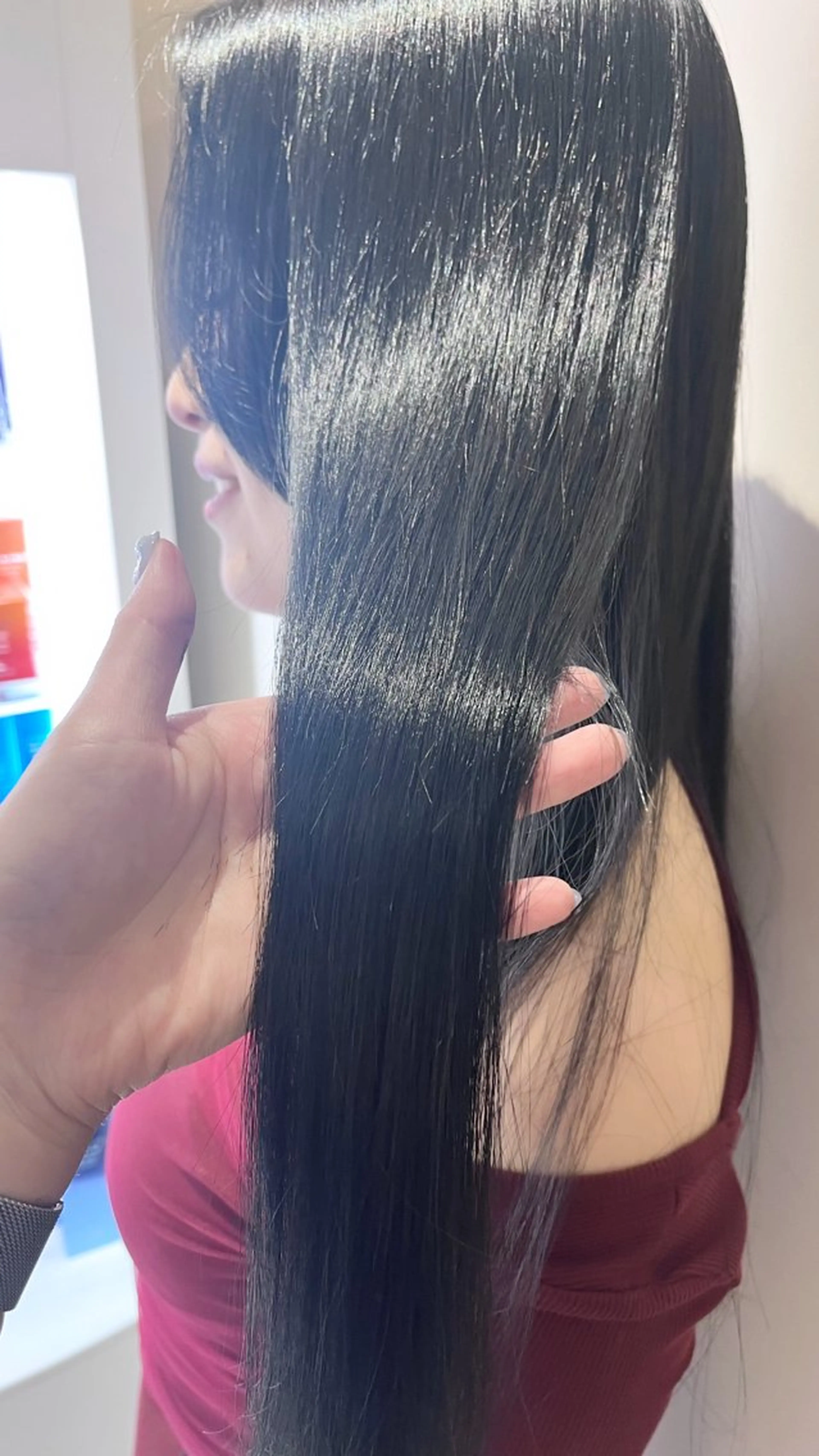 セミロング カット 縮毛矯正 トリートメント ﾚｲﾔｰ🩵透明感 ೀユイ🌙のヘアスタイル