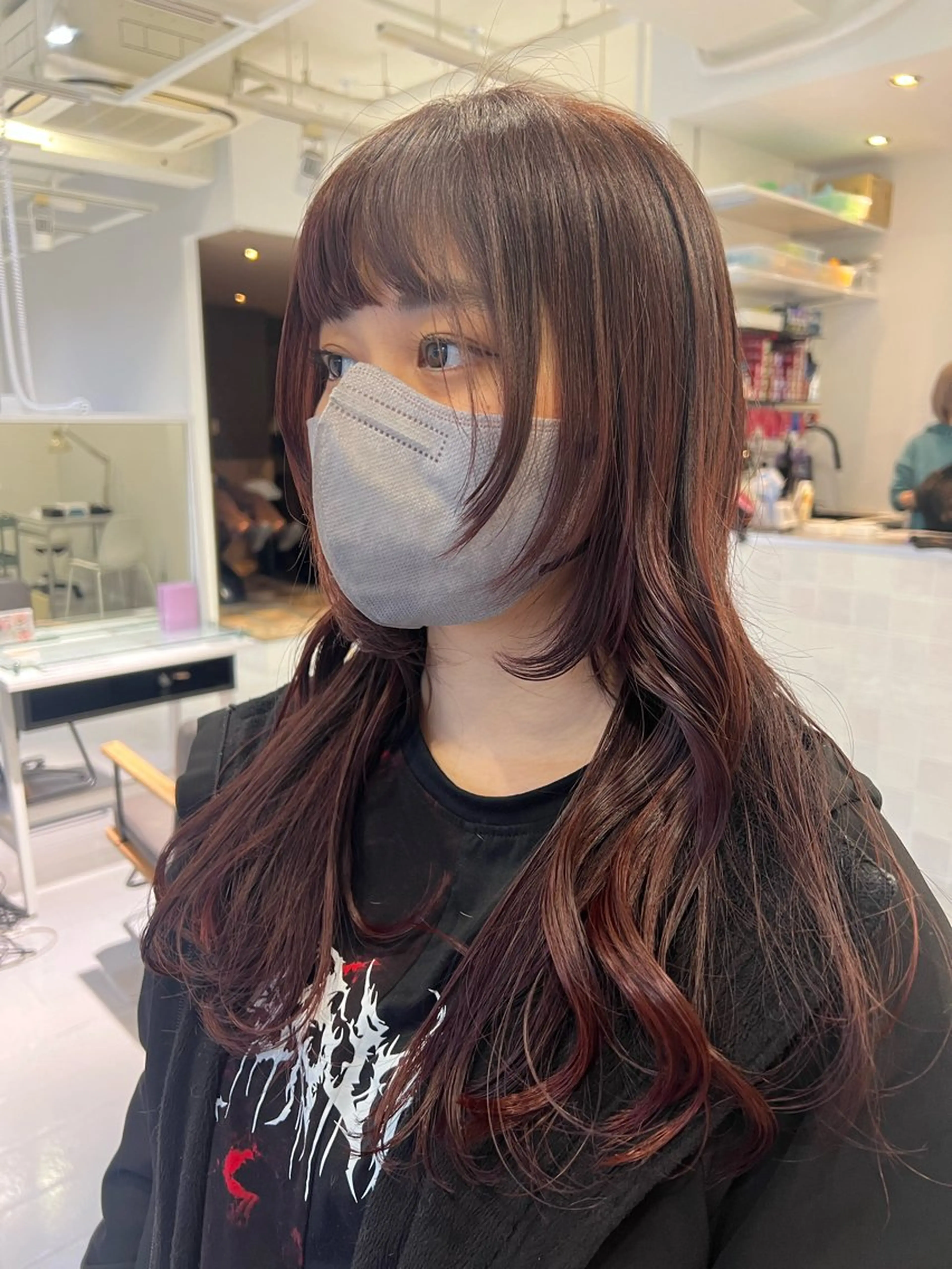 ロング カラー 顔周りカット レイヤーカット PANOLA下北沢店所属・メンズカット モデル募集🎀ユウリのヘアスタイル