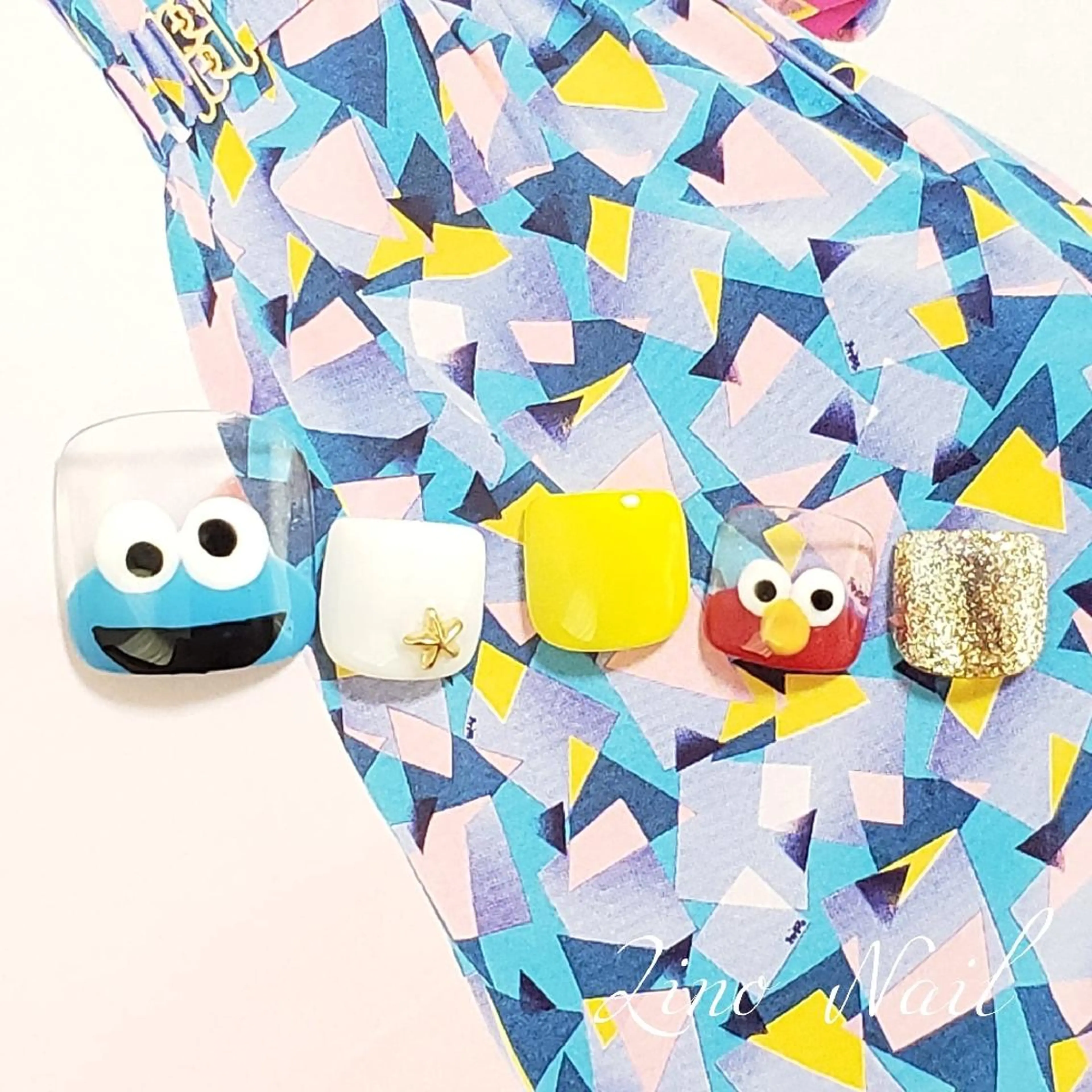 ネイル フットネイル ジェルネイル パラジェル 夏ネイル Lino Nailのネイルデザイン