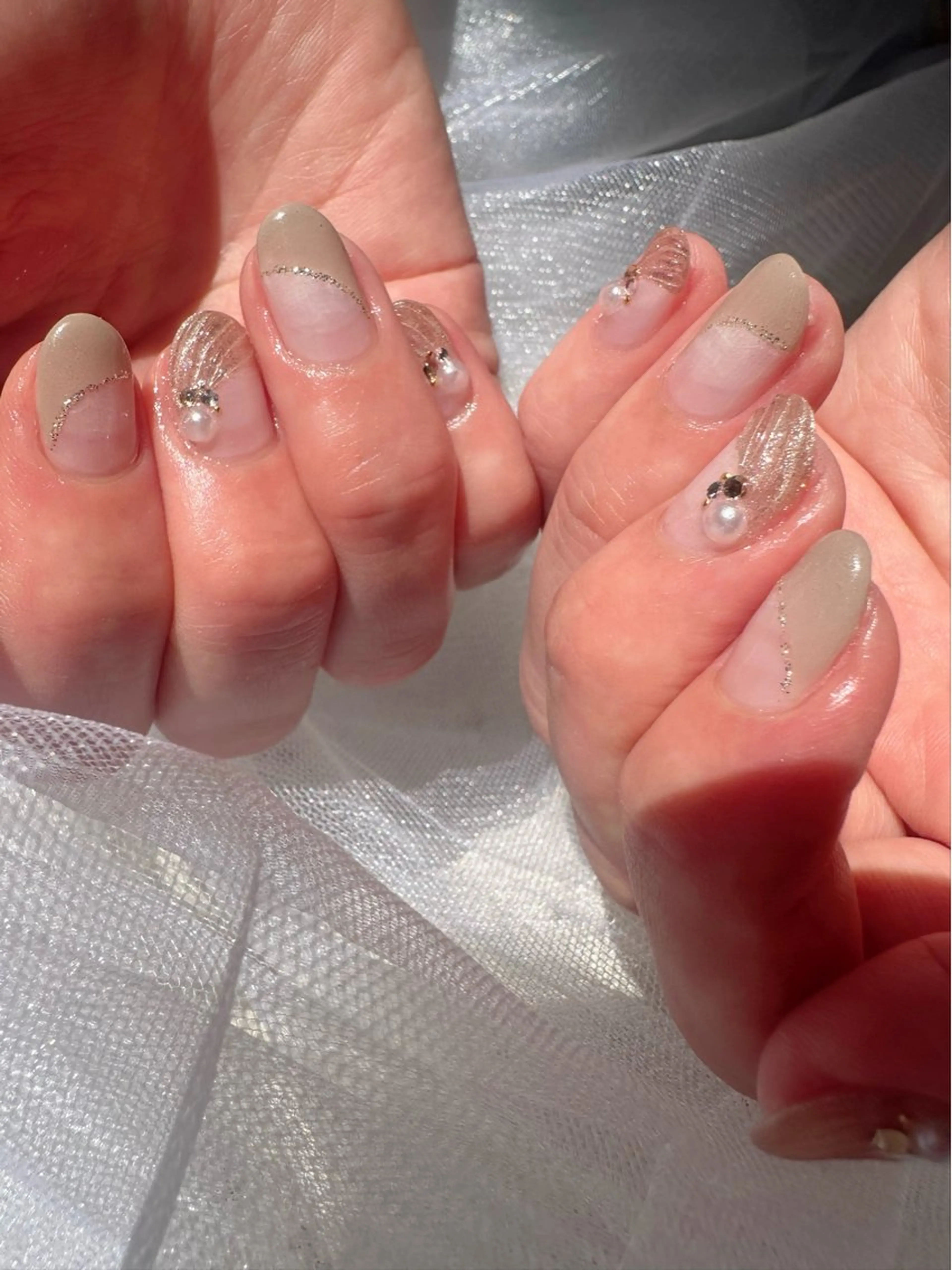 ネイル クリアネイル フレンチネイル 氷ネイル・うるうるネイル キラキラネイル 韓国ネイル 🪞KAPE NAIL 🪞のネイルデザイン