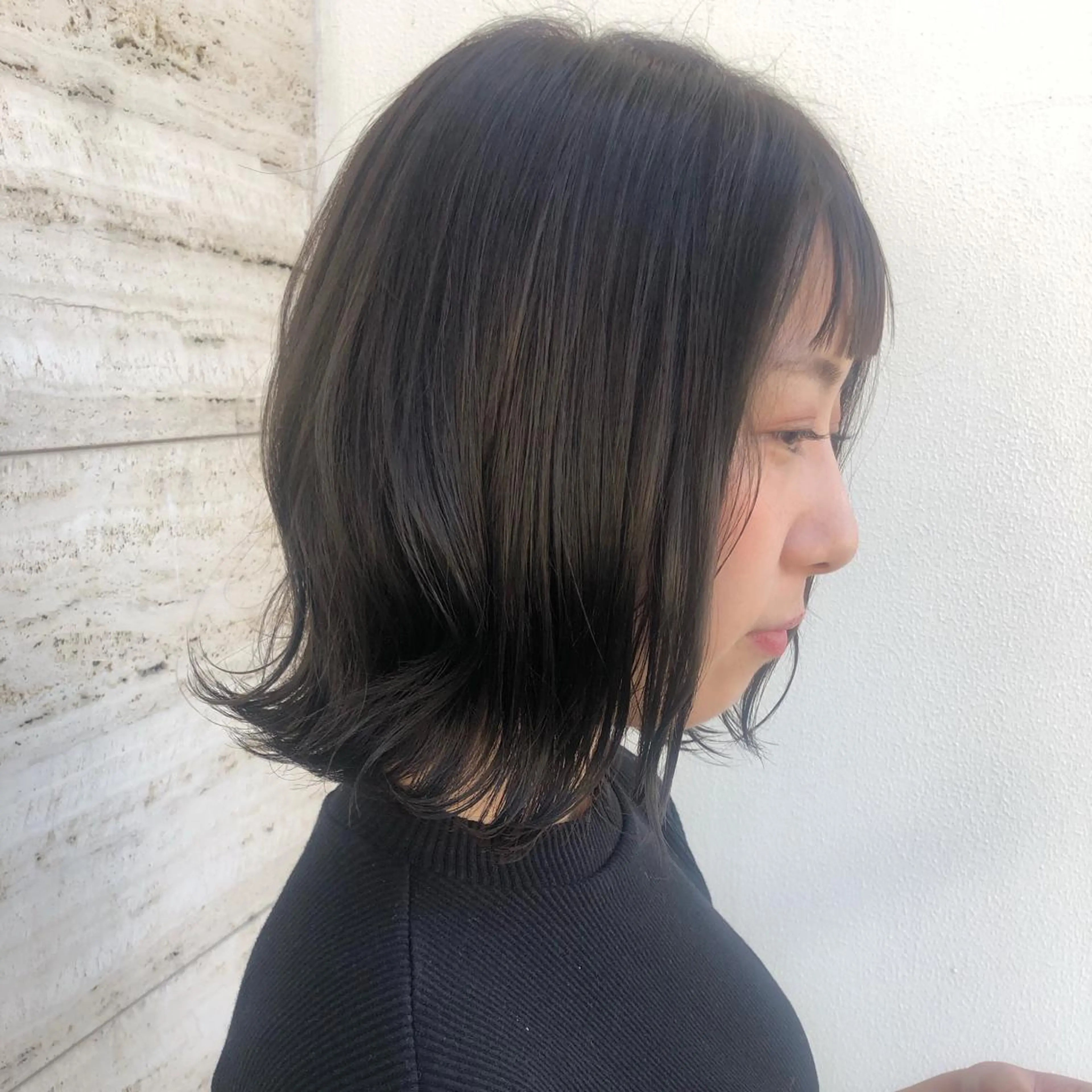 ミディアム カラー アッシュ ダークアッシュ ヤマモト マイのヘアスタイル