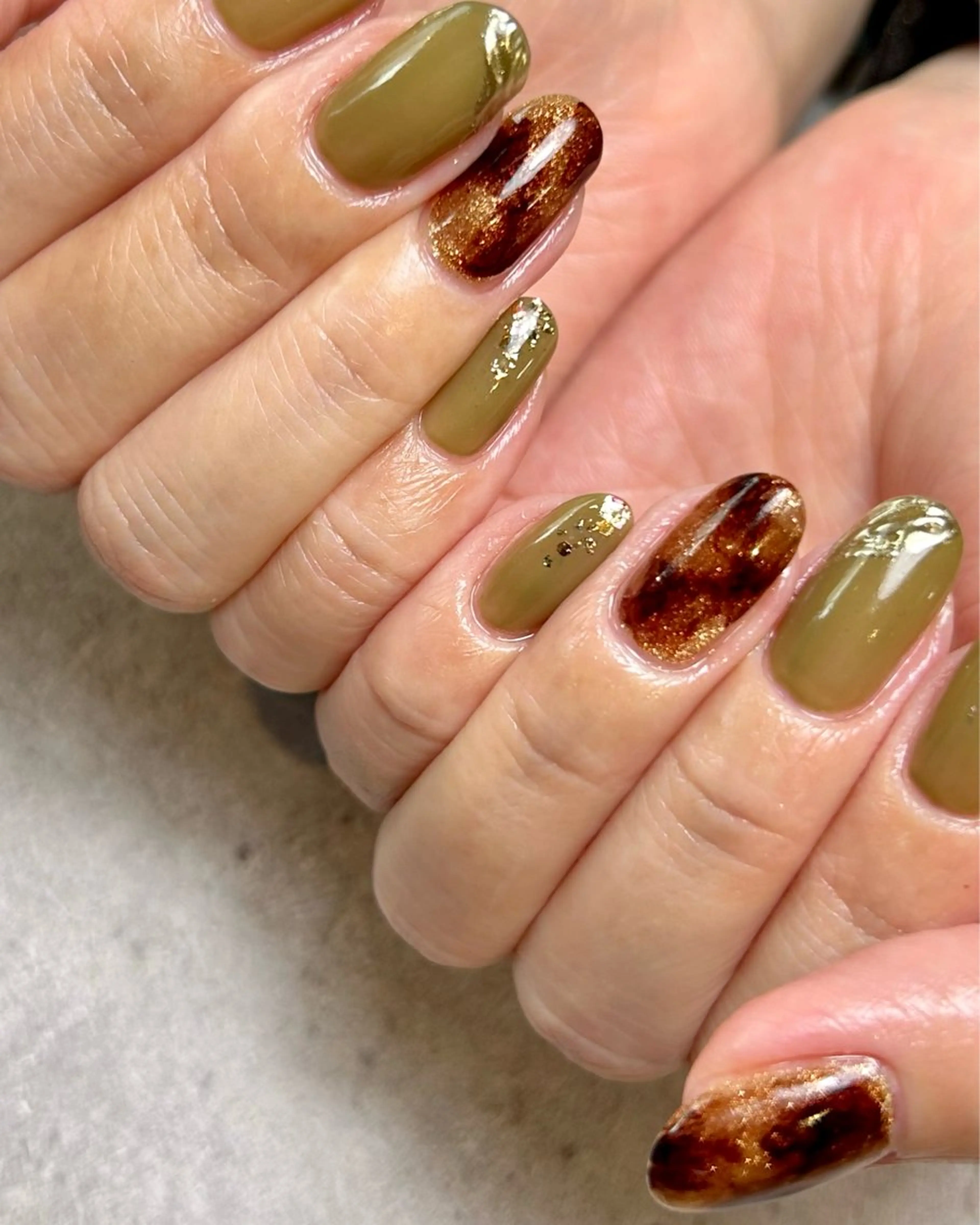 ネイル べっ甲ネイル ハンドネイル Reflection marikoのネイルデザイン