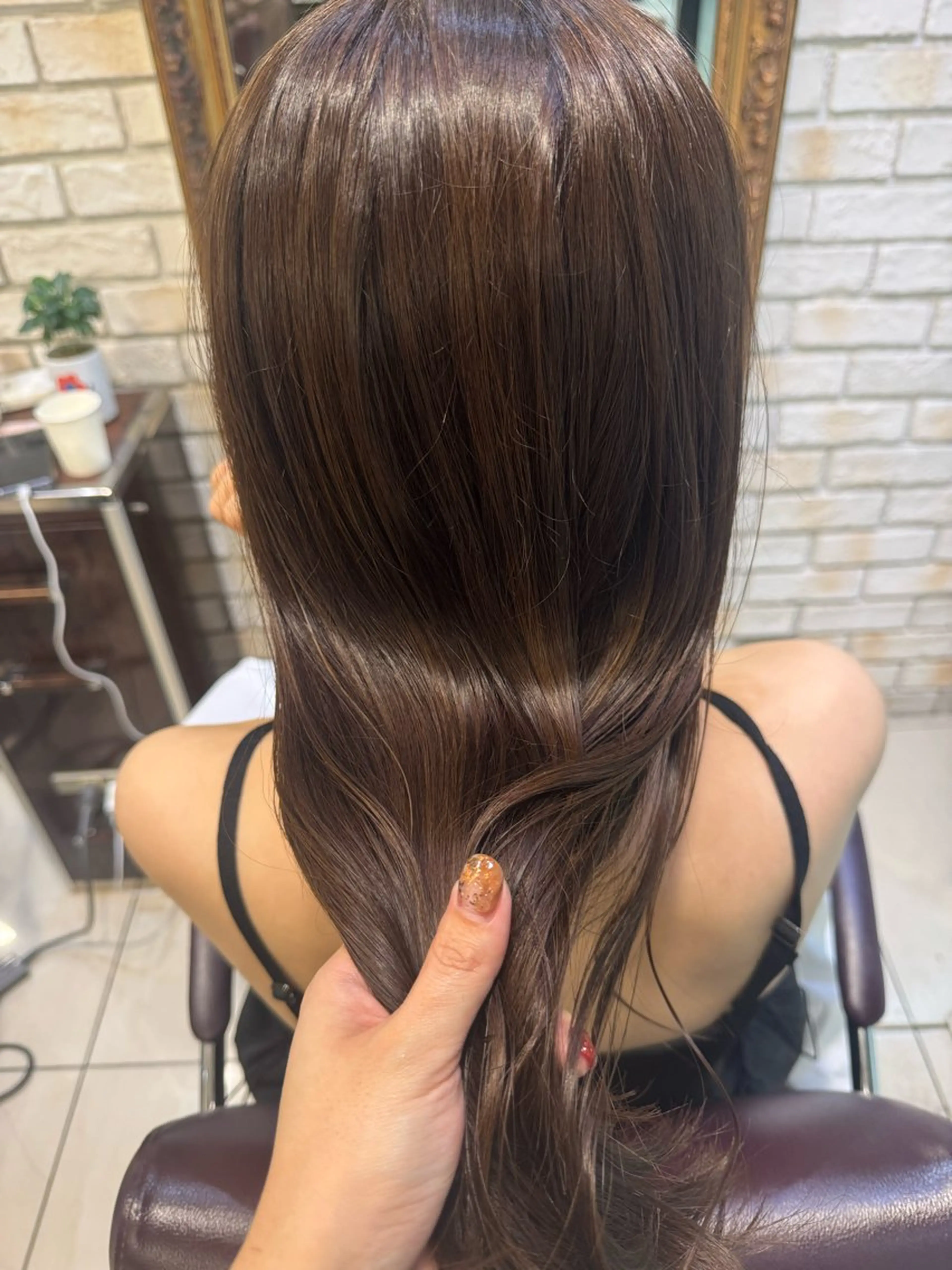ロング カラー 透明感カラー グレージュ カット ヘアカラー トリートメント コテ巻き風/ボブ パーマ🌼杉田 萌恵のヘアスタイル