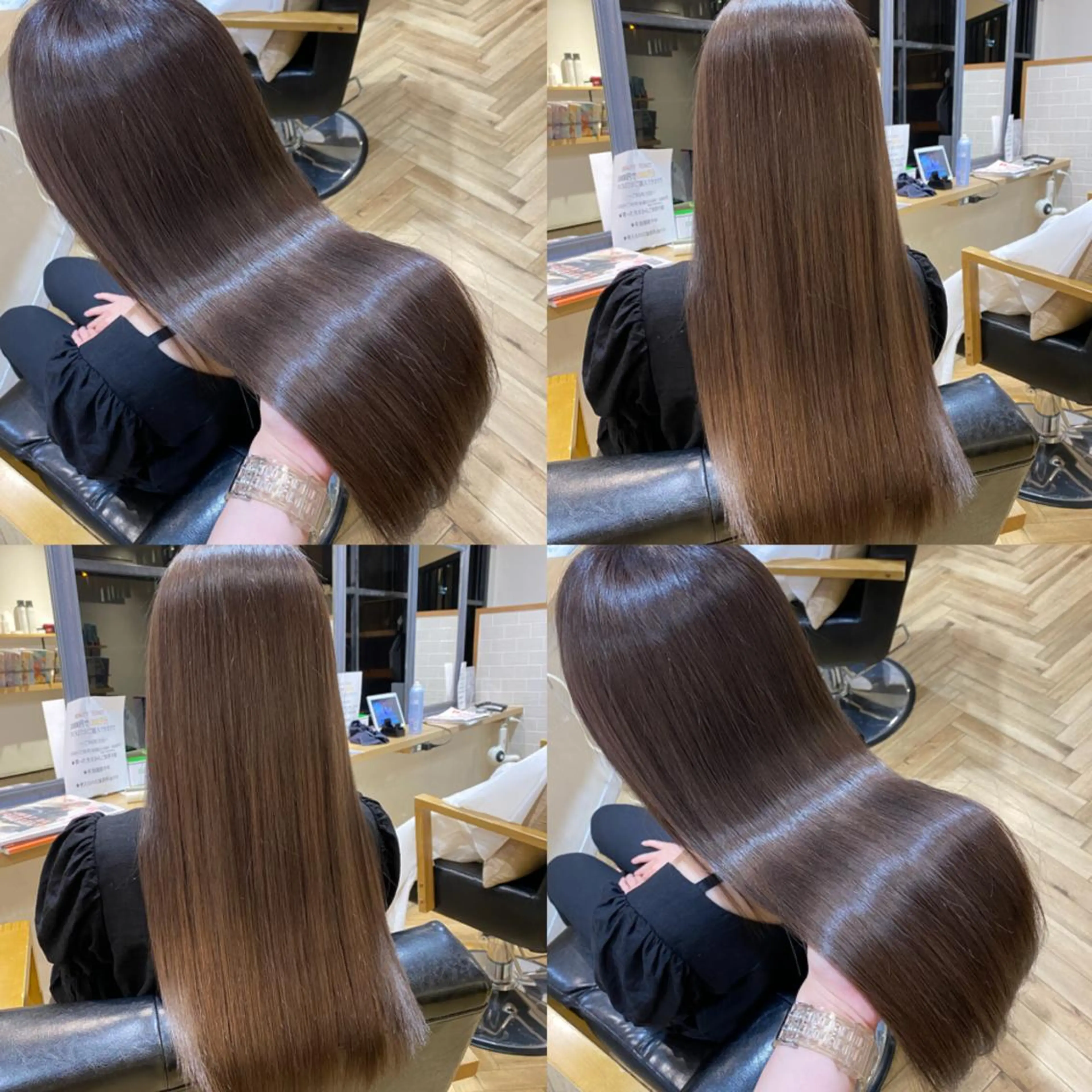 ロング カラー アッシュ 艶カラー/韓国顔周り 🎀mamiのヘアスタイル