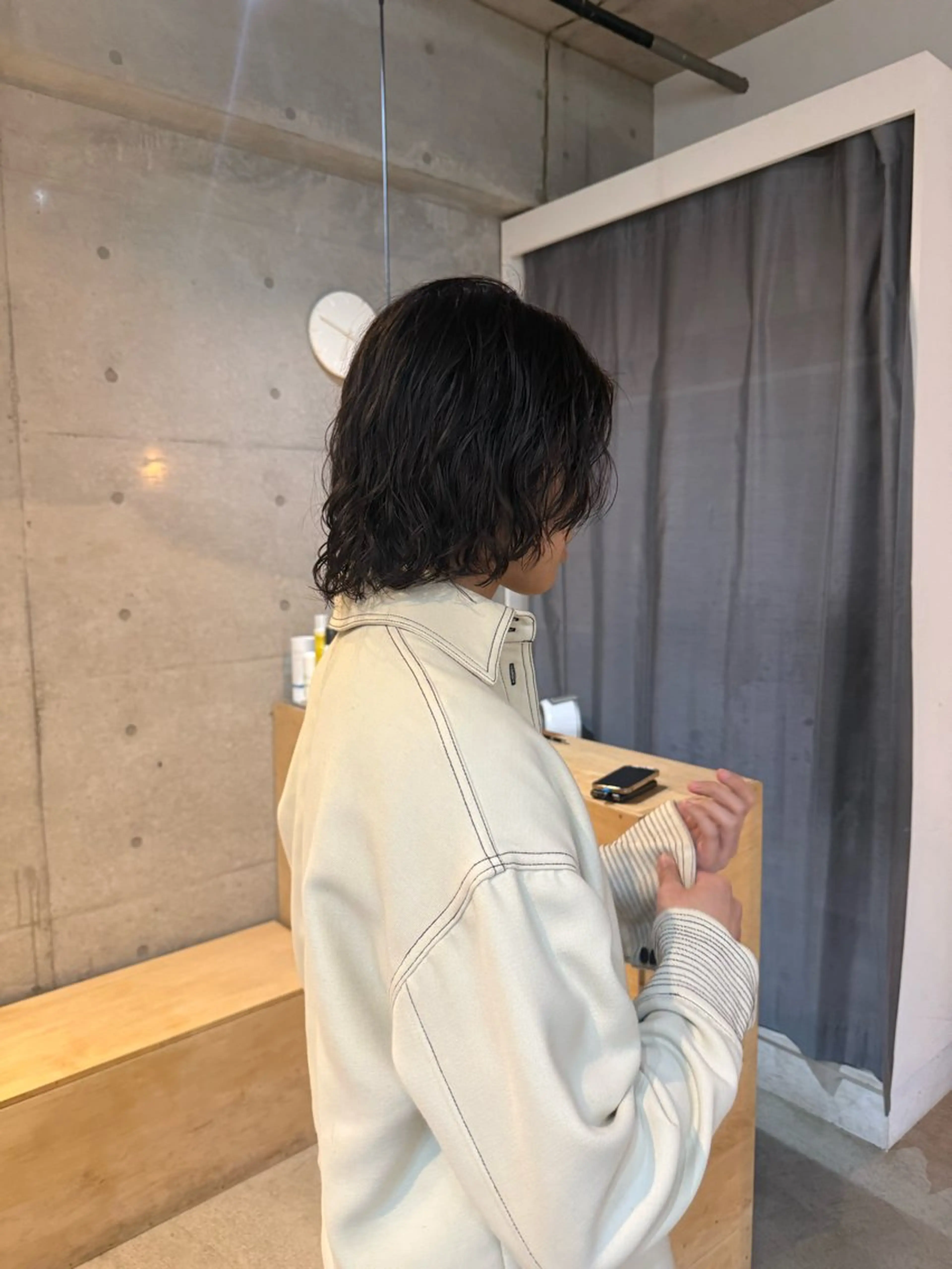 ミディアム カット パーマ デジタルパーマ/ ウェーブパーマ/神野のヘアスタイル