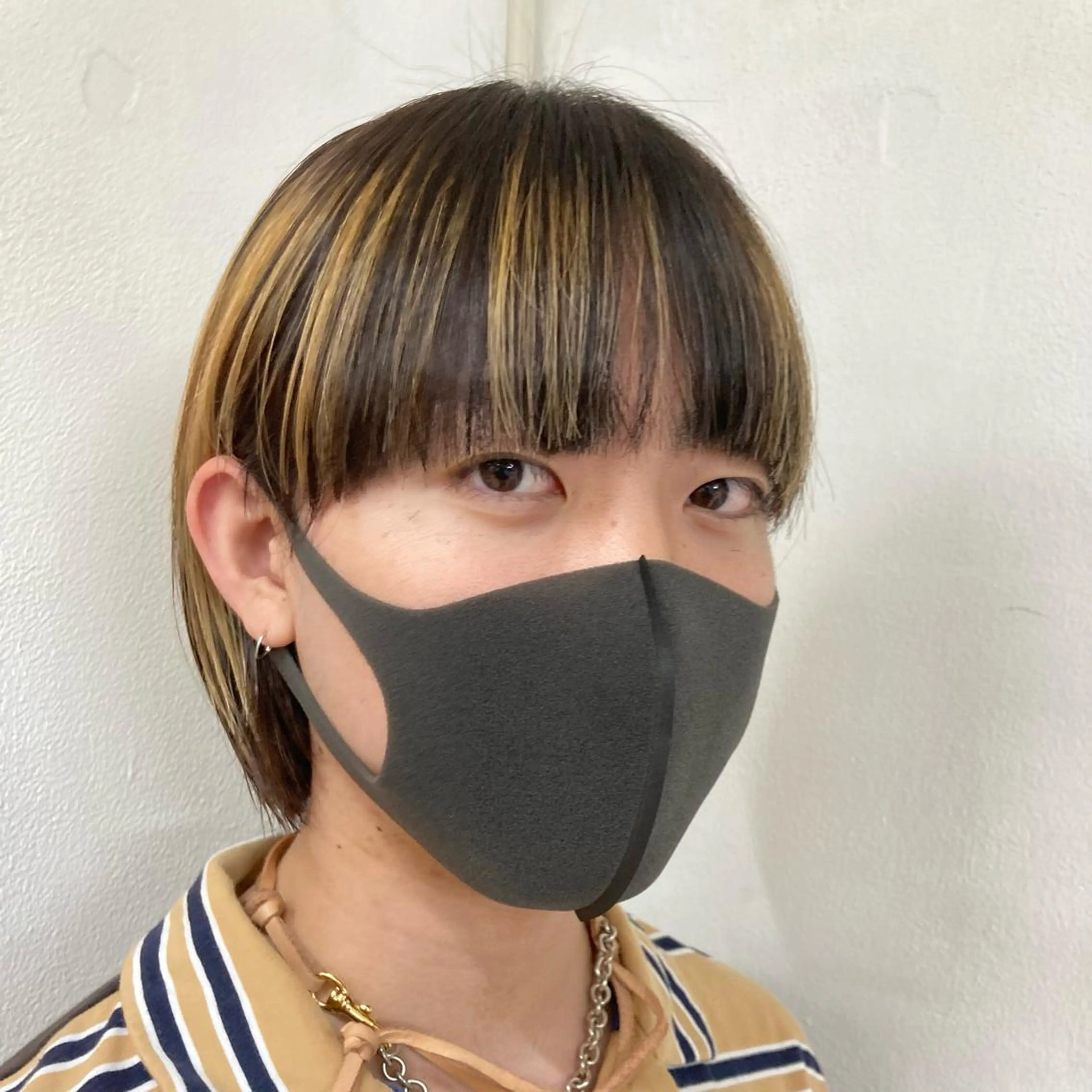 ショート カラー ウルフレイヤー エクステ/kokiのヘアスタイル