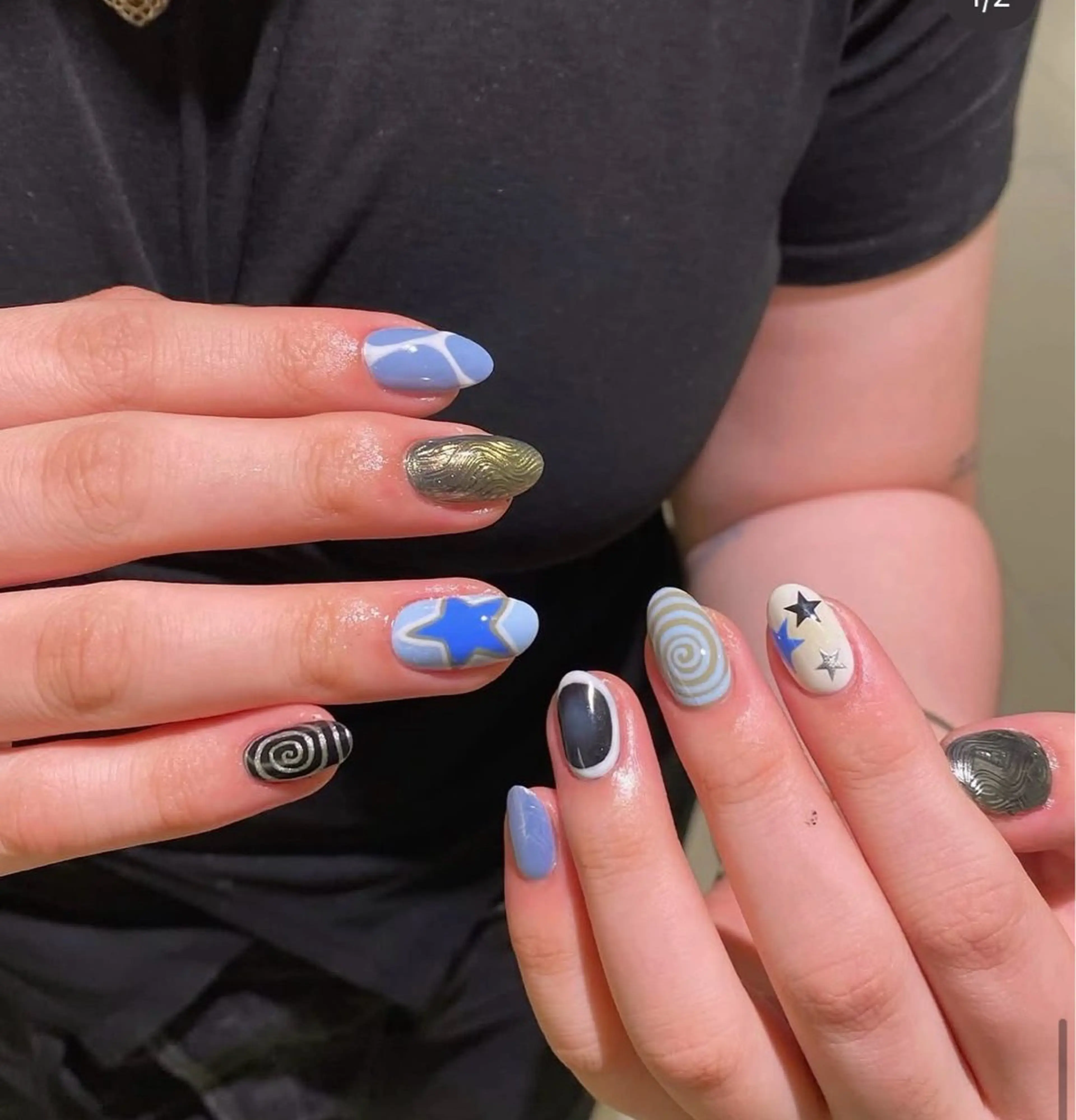 ネイル 韓国ネイル 持ち込み ニュアンスネイル ネイルチップ ハンドネイル ANA.CHUO 本川越店舗のネイルデザイン