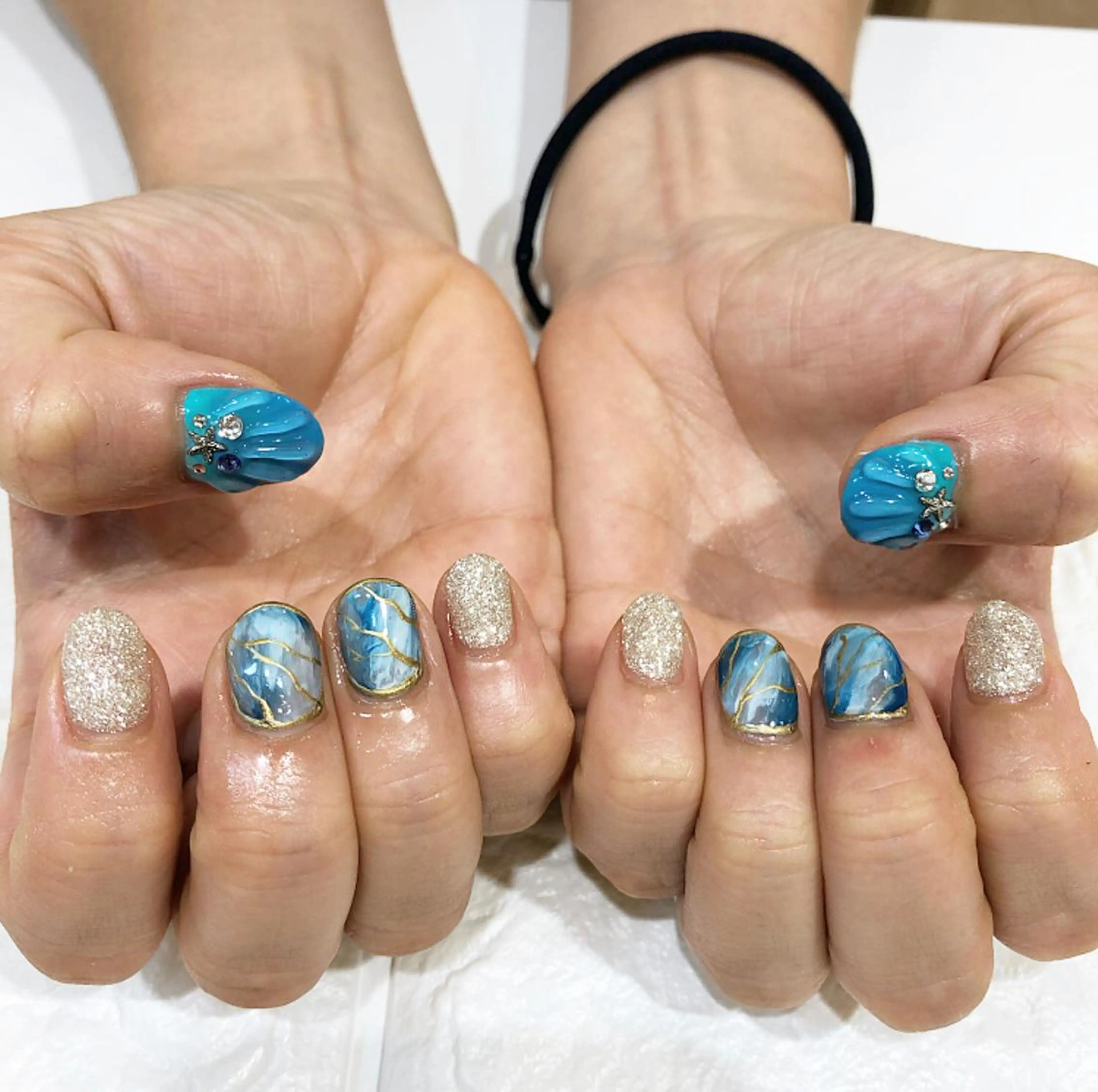 ネイル アートネイル 夏ネイル rina eye&nailのマツエク・マツパデザイン