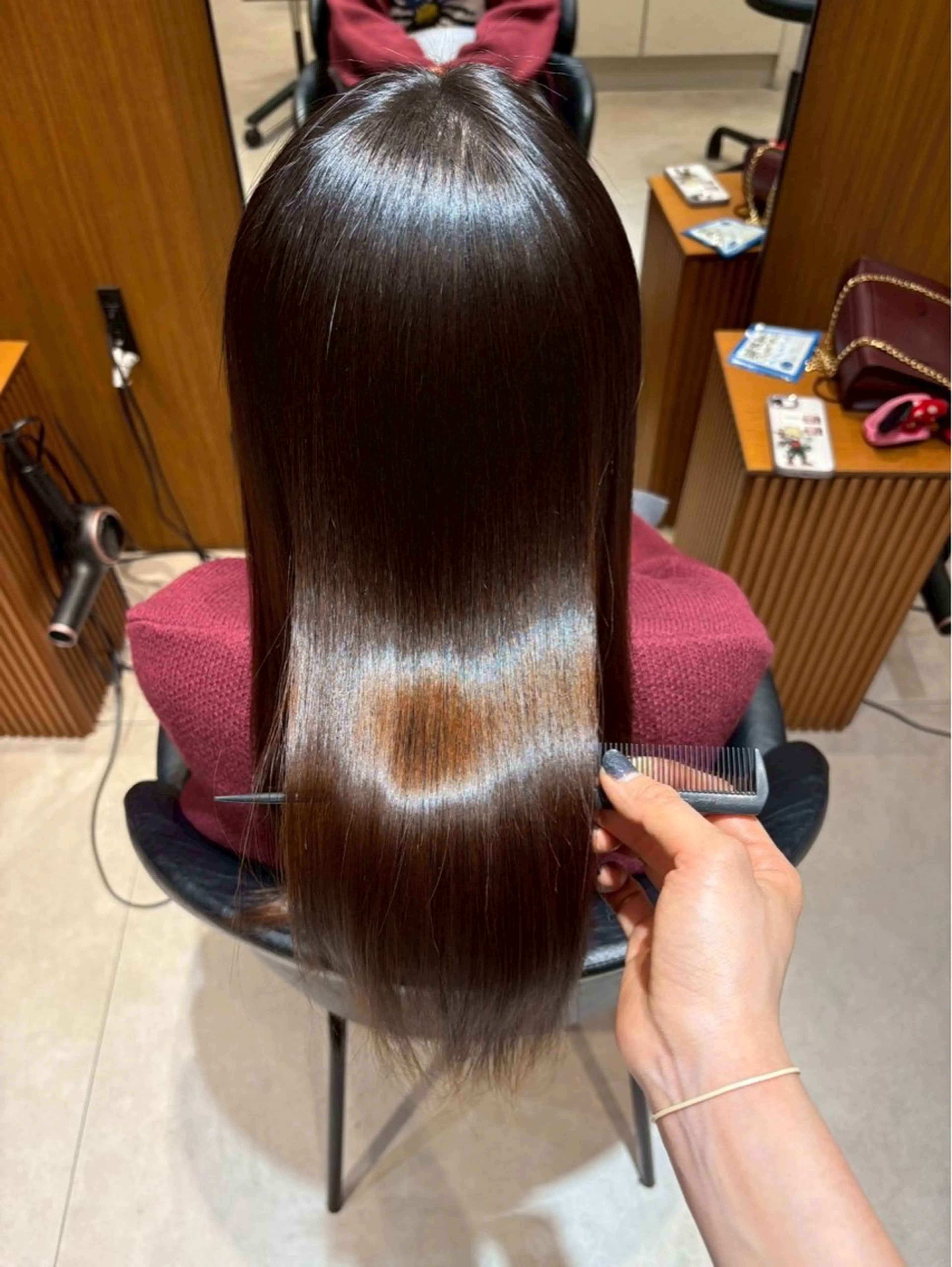 ミディアム 縮毛矯正 酸性ストレート/ ちさとのヘアスタイル