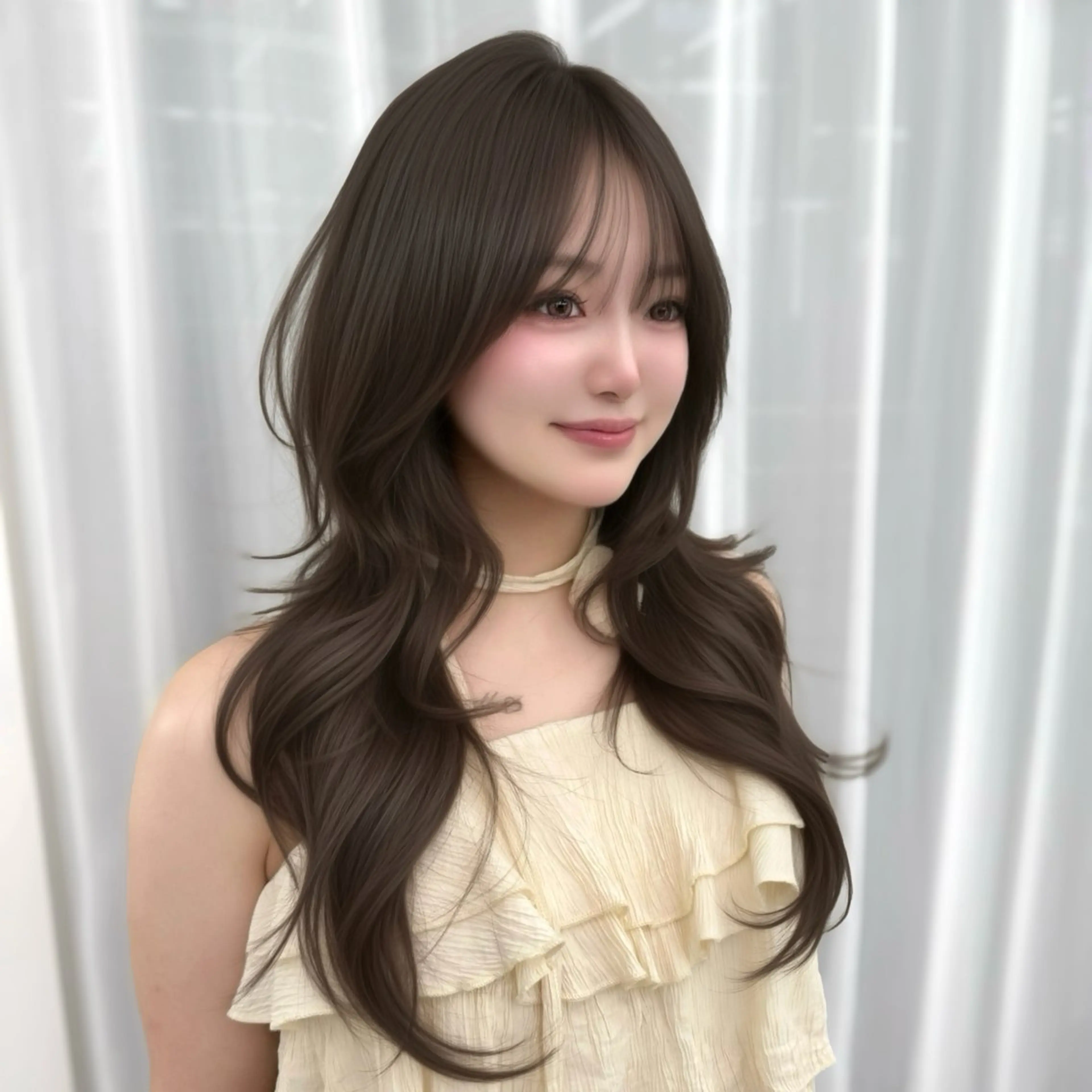 ロング くびれヘア 髪質改善 韓国風ヘア レイヤーカット 似合わせカット カット ヘアカラー トリートメント 韓国ヘア🇰🇷× 髪質改善🫧テルのヘアスタイル