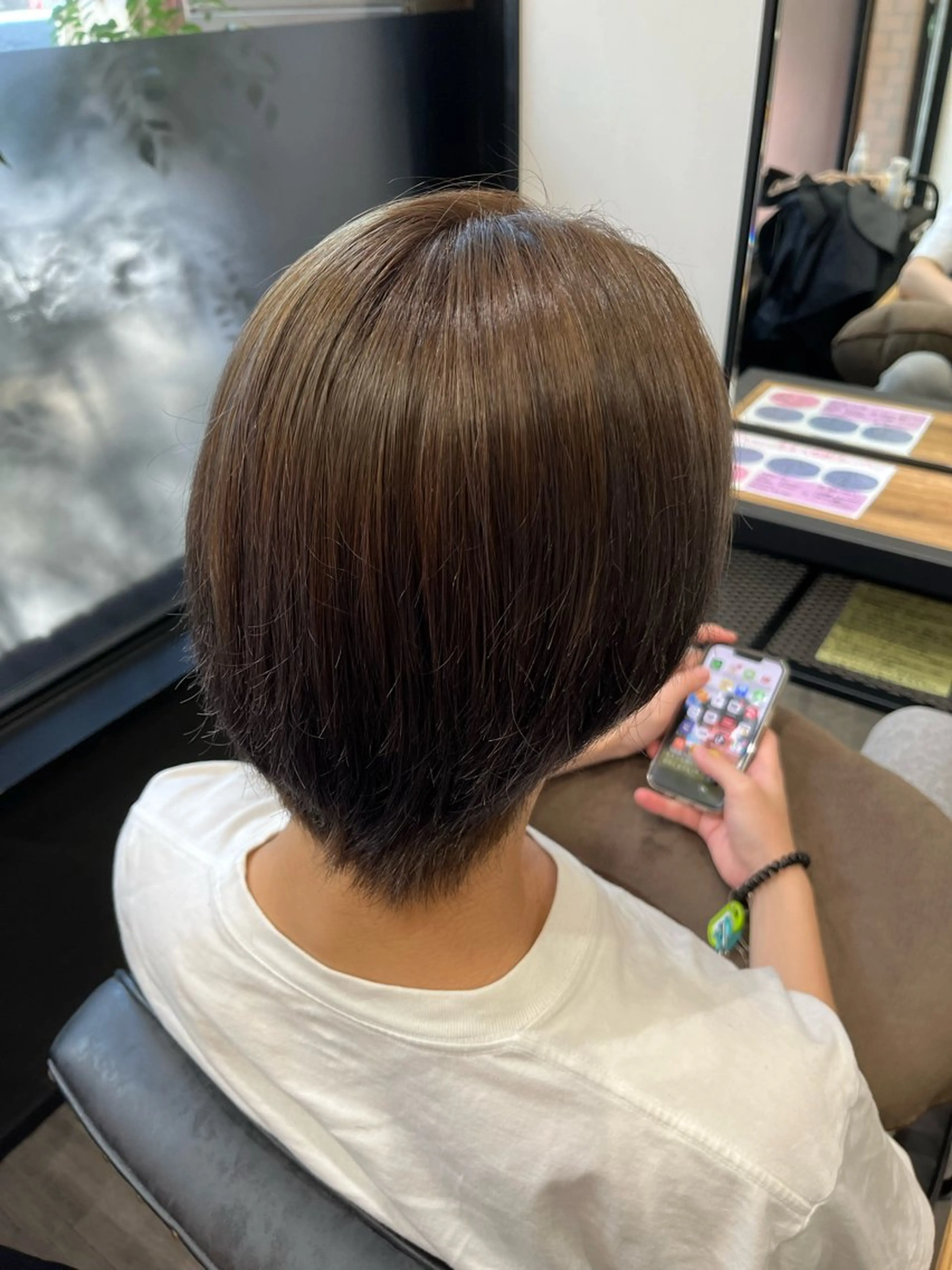 ショート カラー メンズ ブラウンカラー 透明感カラー オリーブブラウン ヘアカラー トリートメント cocotte 💟草間紫音💟のヘアスタイル