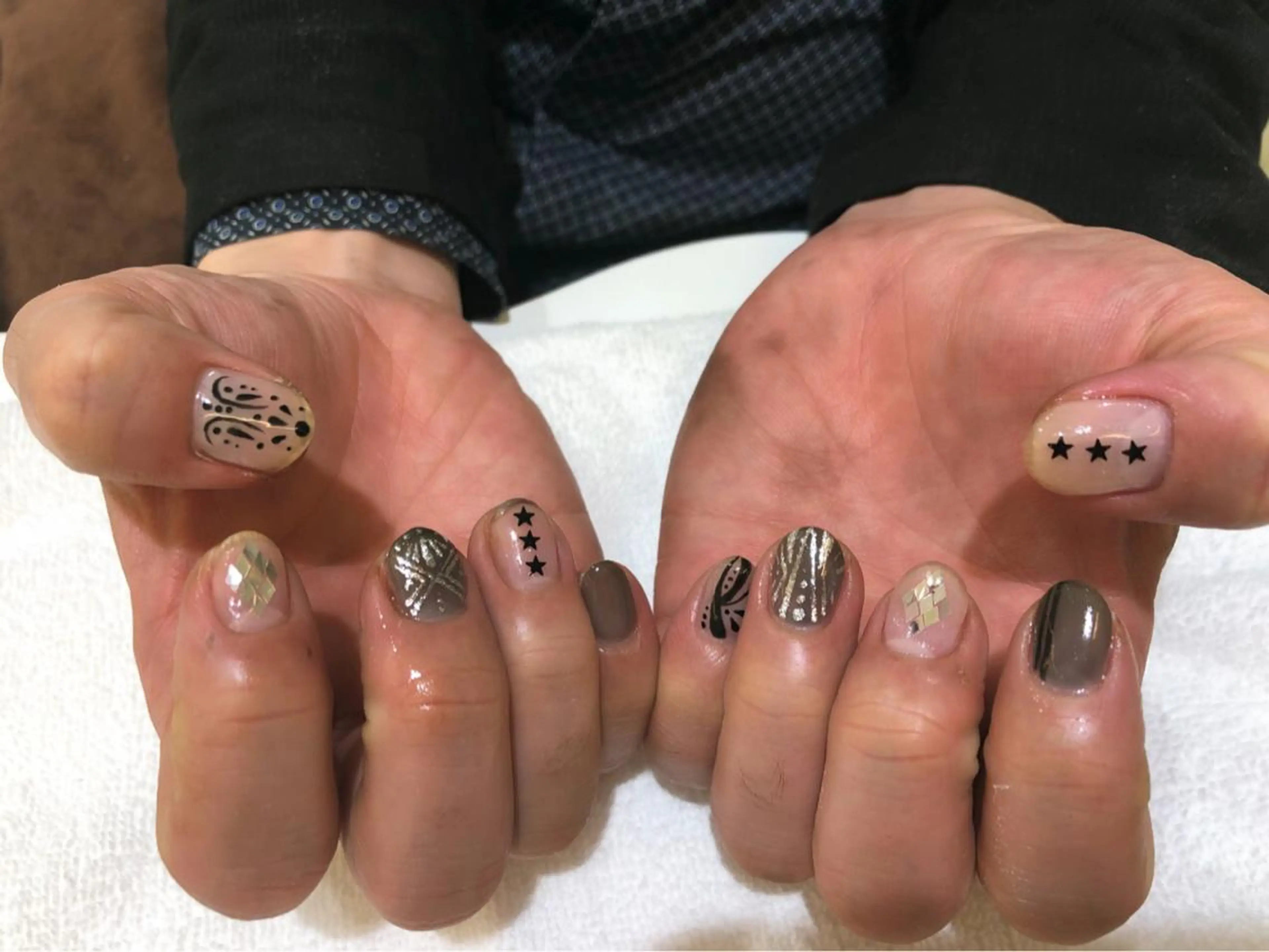 メンズ キッズ ネイル マツエク・マツパ メンズネイル a:Qネイル /久米川のネイルデザイン