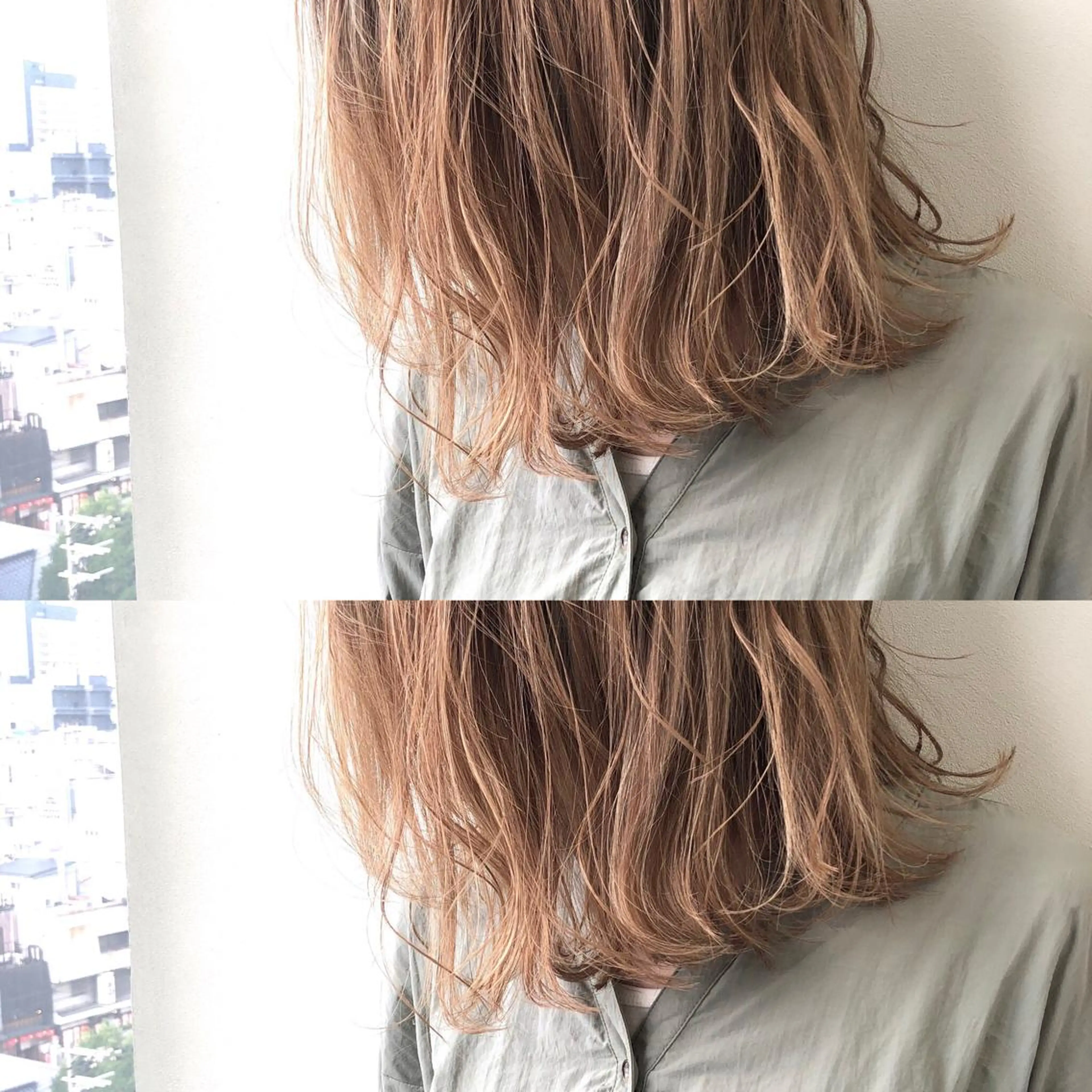 ミディアム ハイライト 小澤大輔 YOLO hairのヘアスタイル