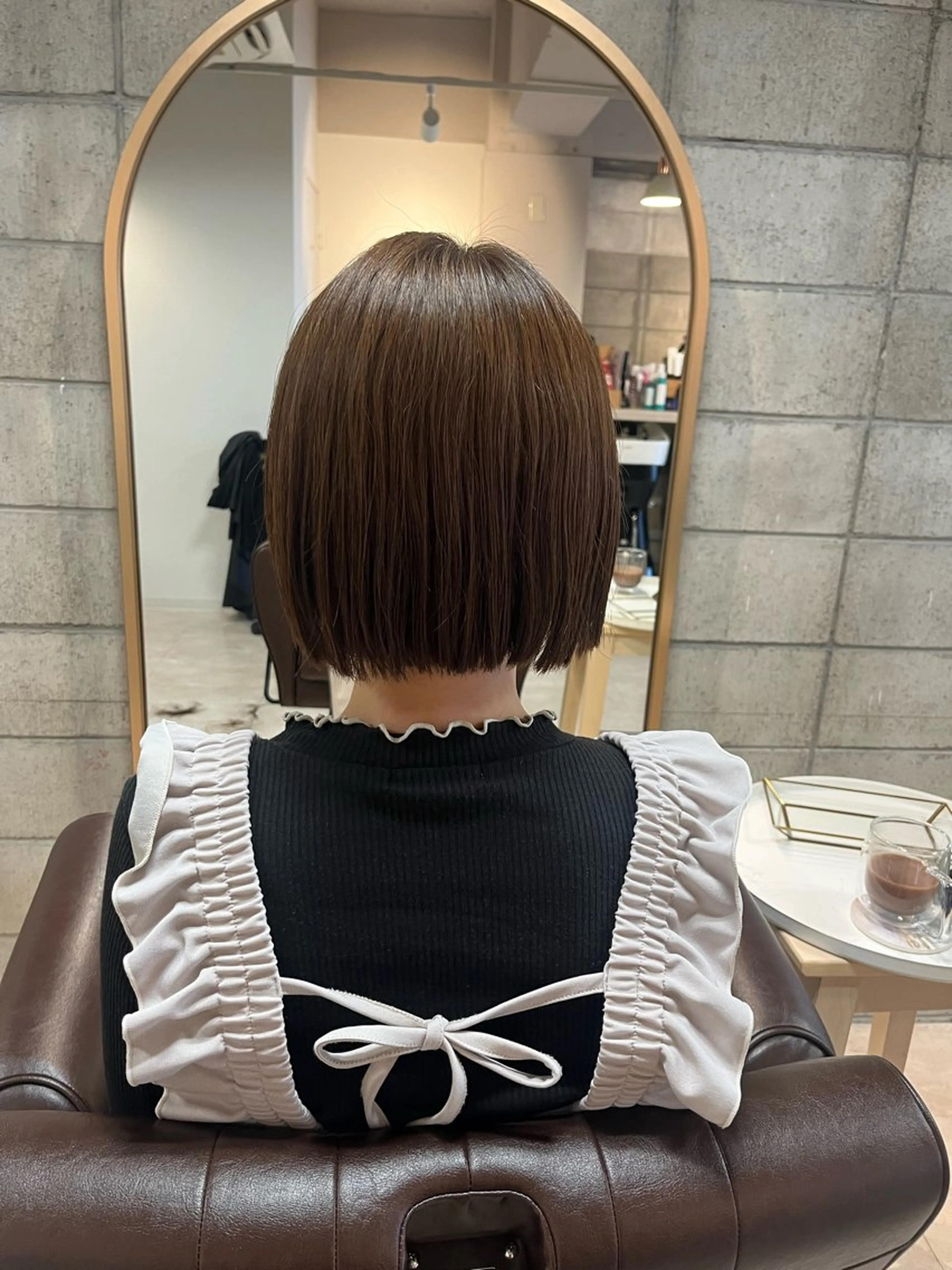 ショート ボブ カット ヘアカラー トリートメント 狩野 くるみのヘアスタイル