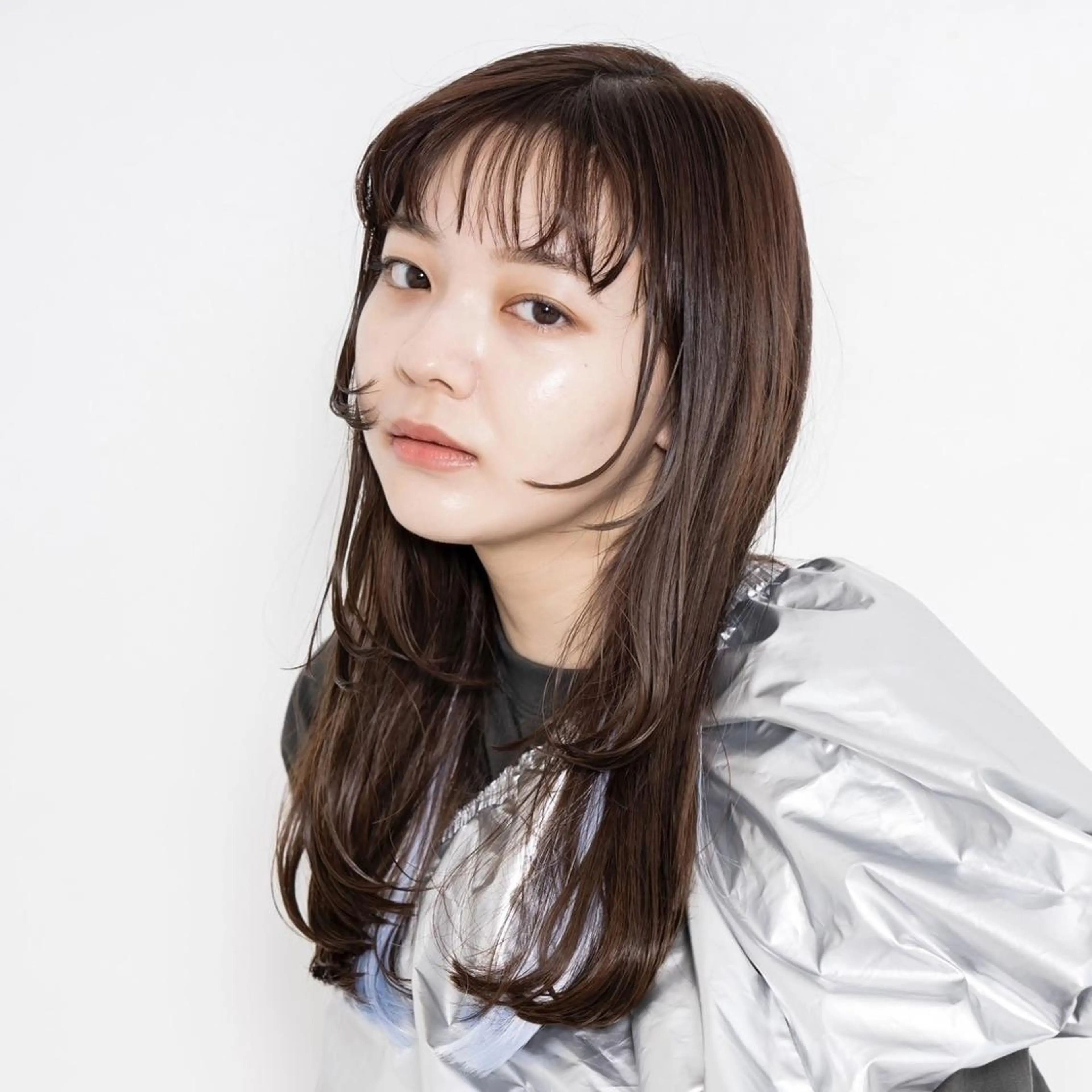 ロング カラー 顔まわりレイヤー 髪質改善 レイヤーカット SOURCE 茨木のヘアスタイル