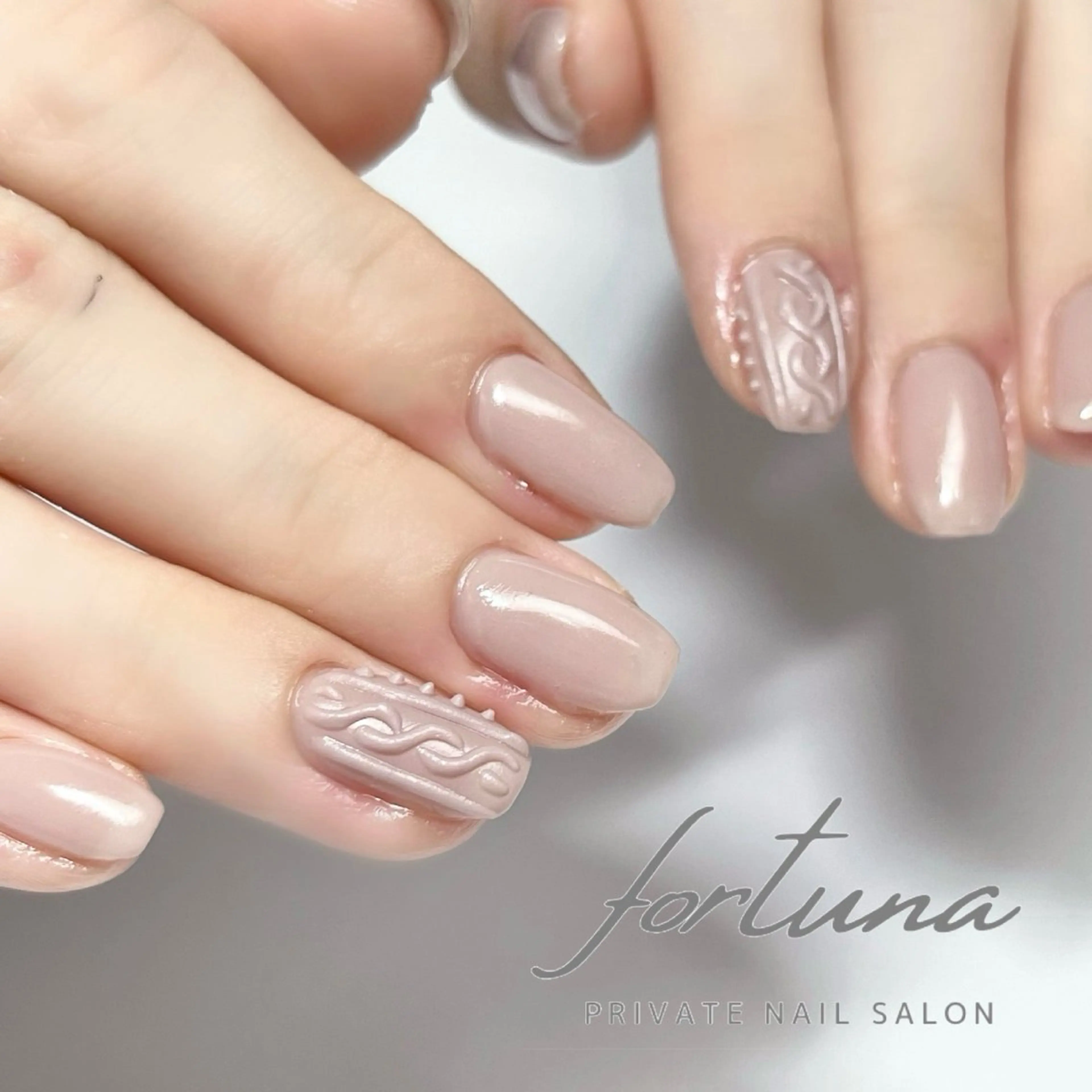 ネイル アートネイル ワンカラーネイル 冬ネイル fortuna 武藤裕美のネイルデザイン