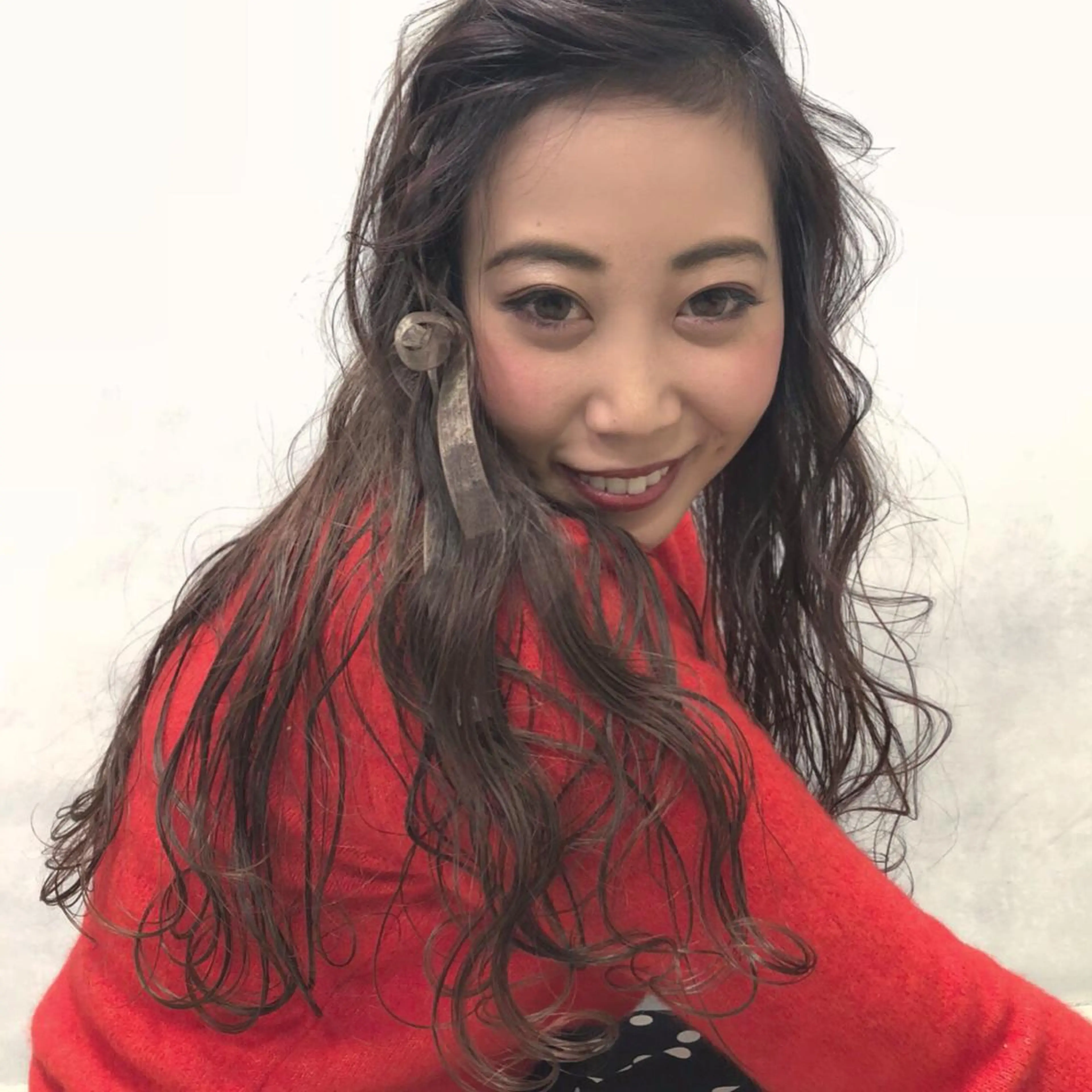 ロング カラー ヘアアレンジ ブラウンカラー ココアブラウン ORIKA 美容室のヘアスタイル