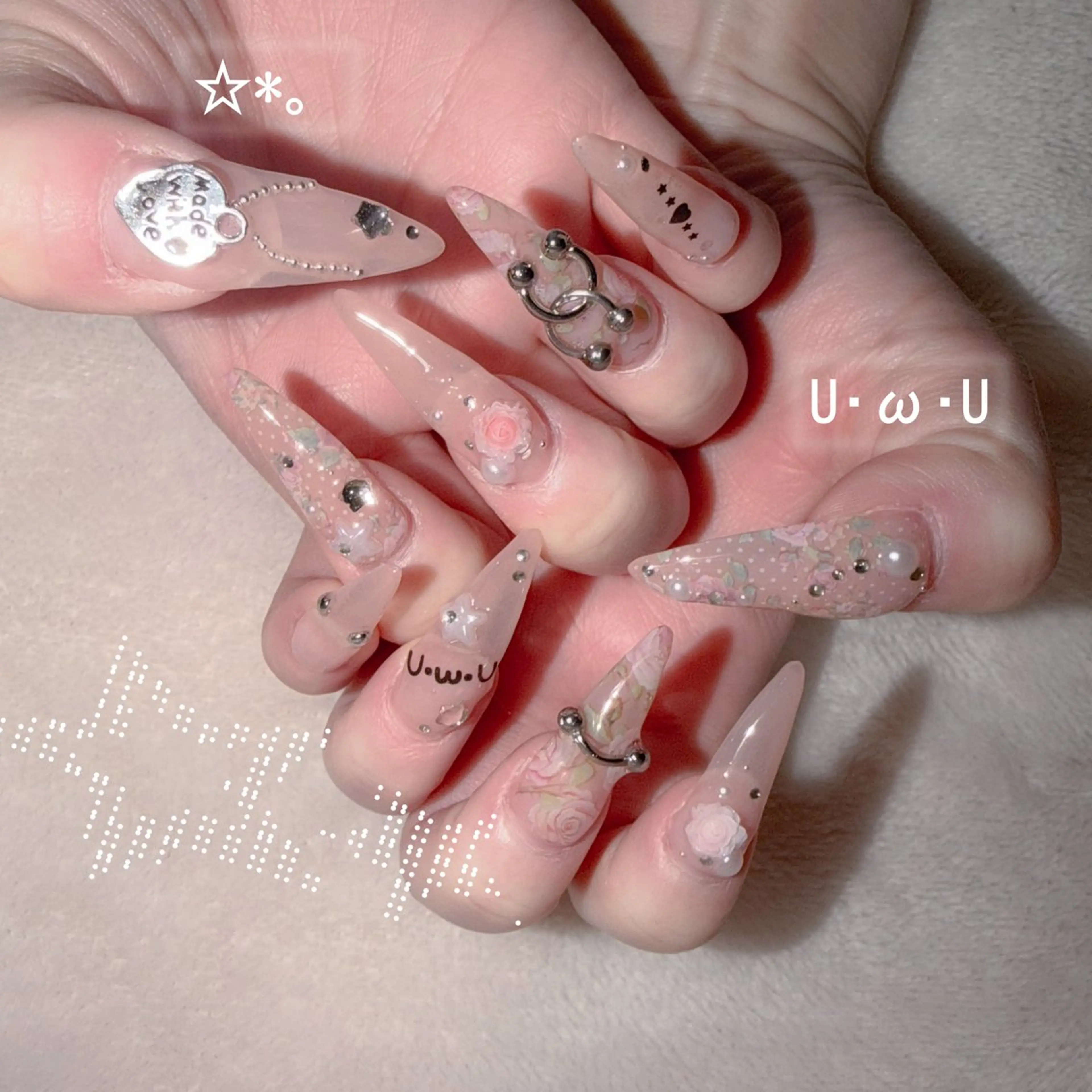 ネイル ハンドネイル Nail Share Salon Mariris所属・ユカ‎𖤐nail 堺筋本町/心斎橋のネイルデザイン