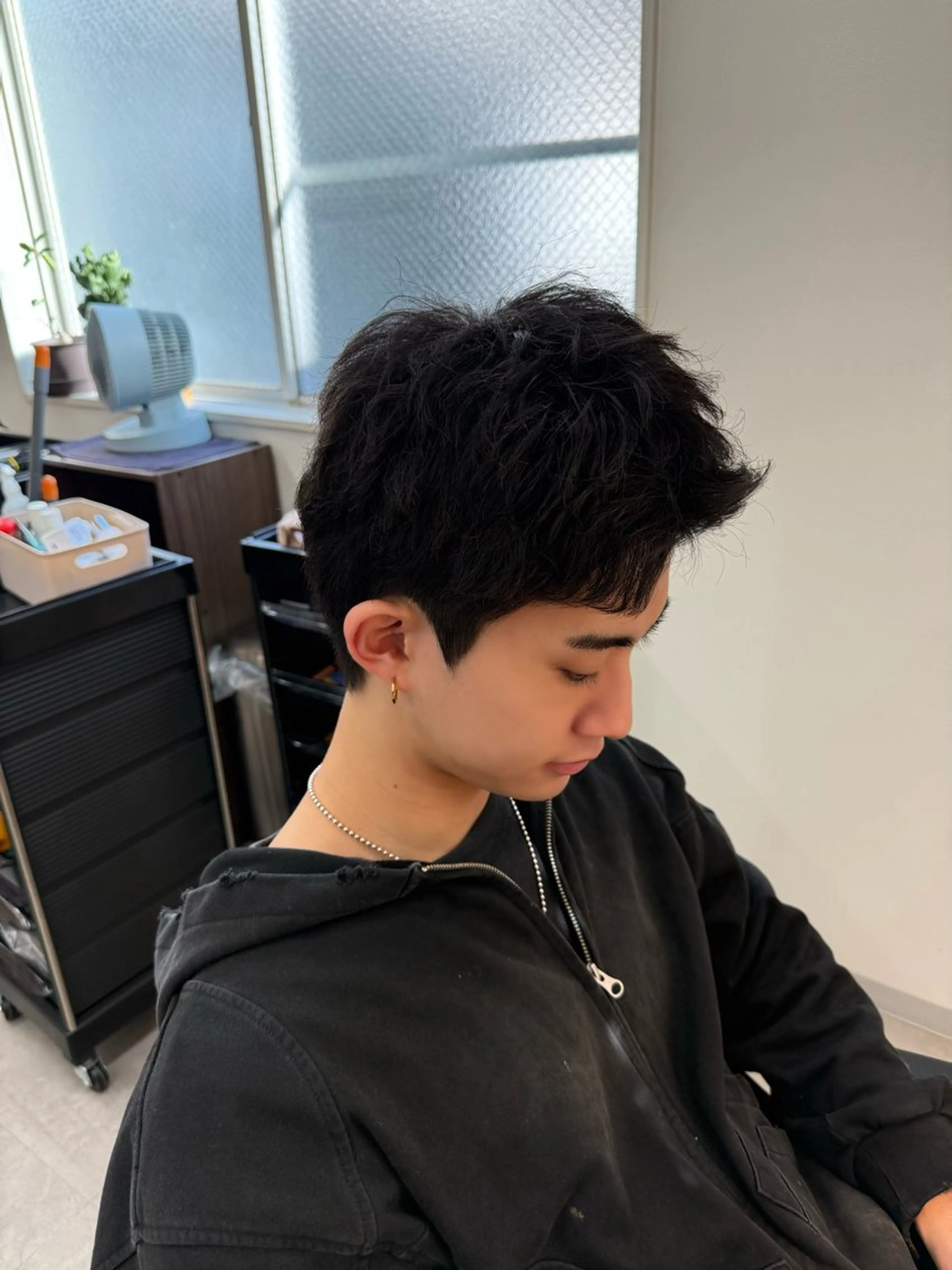 メンズスパイキーショート+ピンパーマ 『韓国』の写真