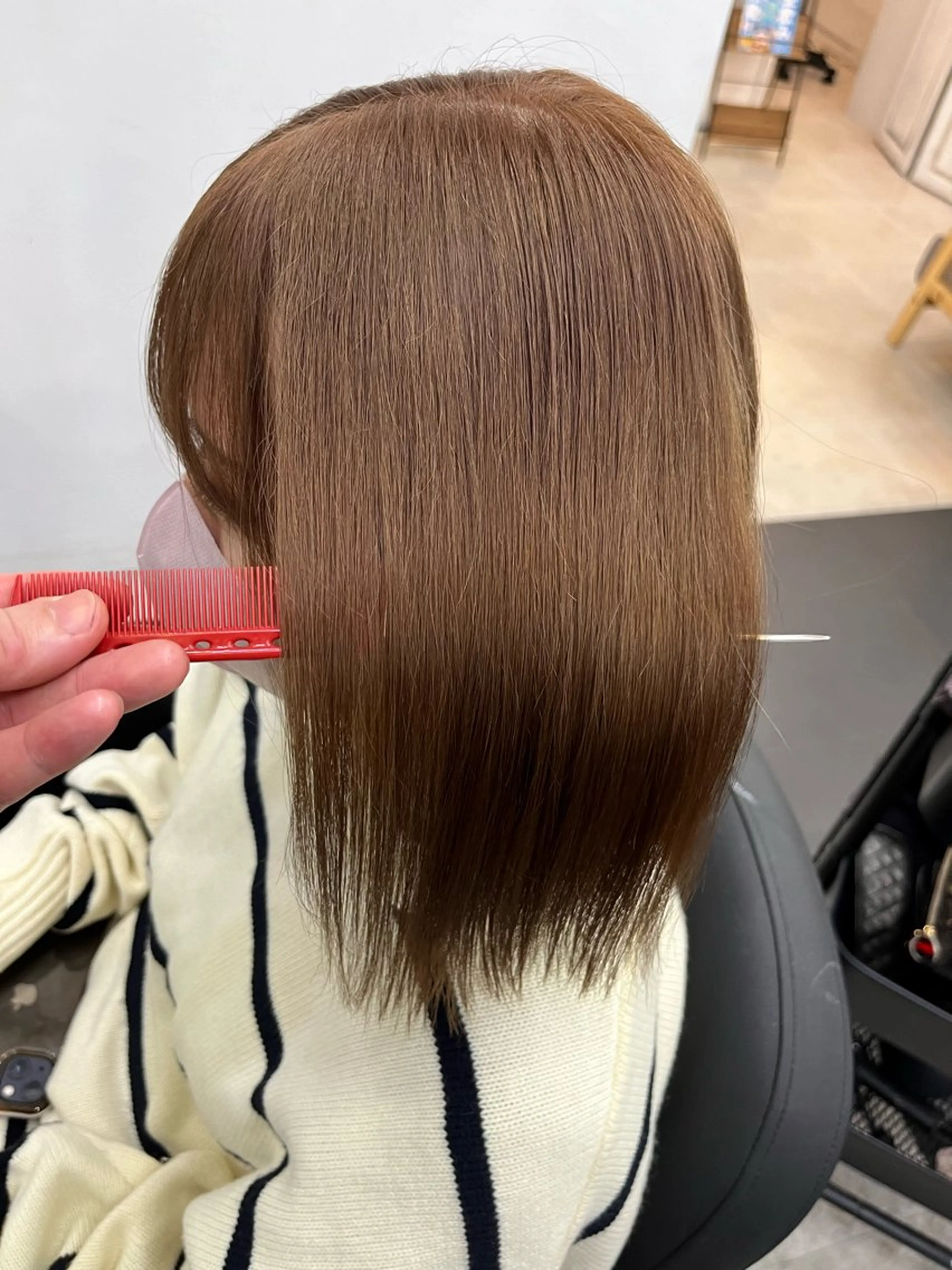 ミディアム カラー ベージュカラー ミルクティーベージュ ヘアカラー トリートメント 柔らかいヘアカラー 大成のヘアスタイル