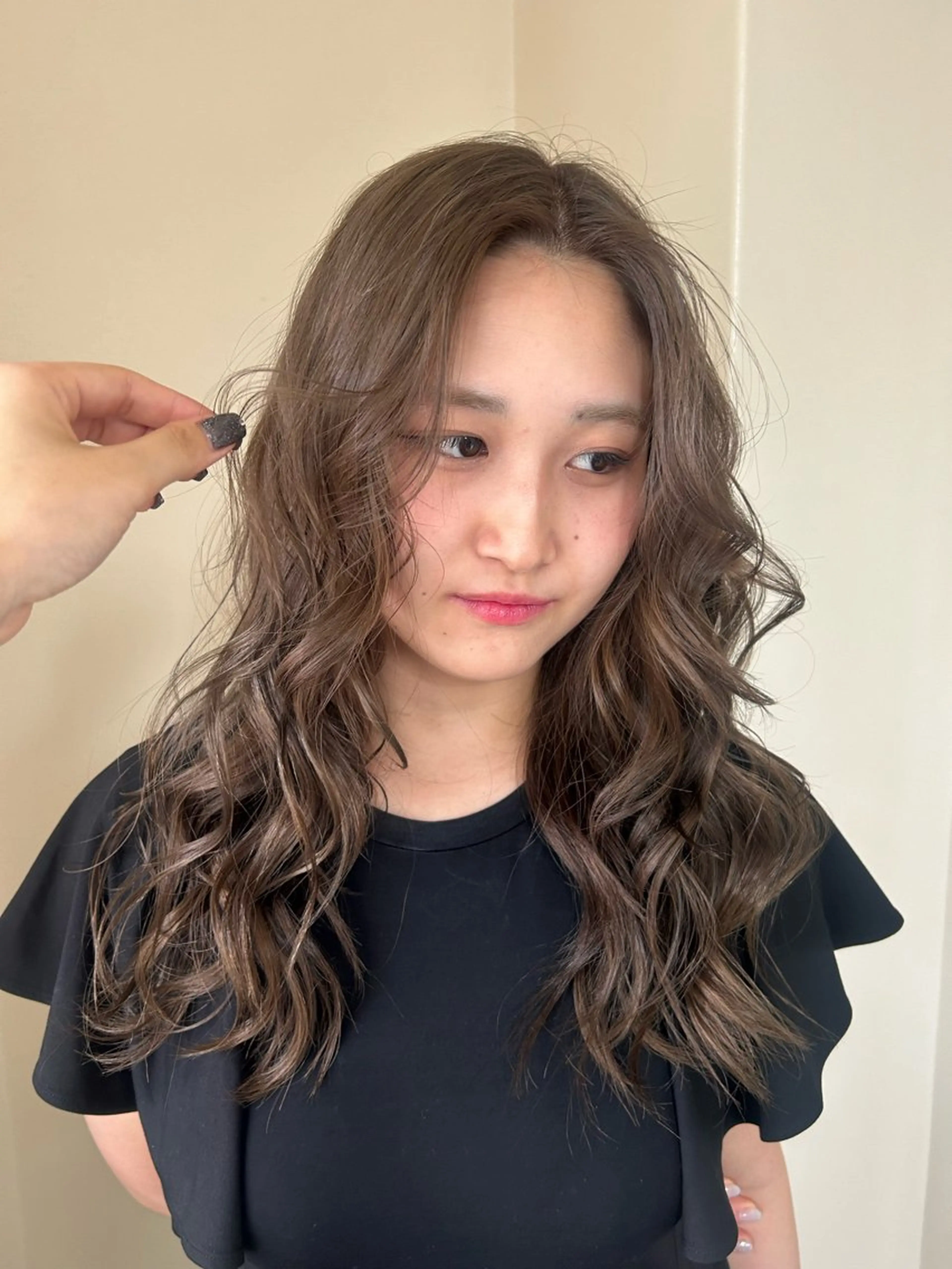 ロング カラー ベージュカラー ヘーゼル ヘアカラー トリートメント ☕️結【suii.】 ボブ/ヘアセット☕️のヘアスタイル