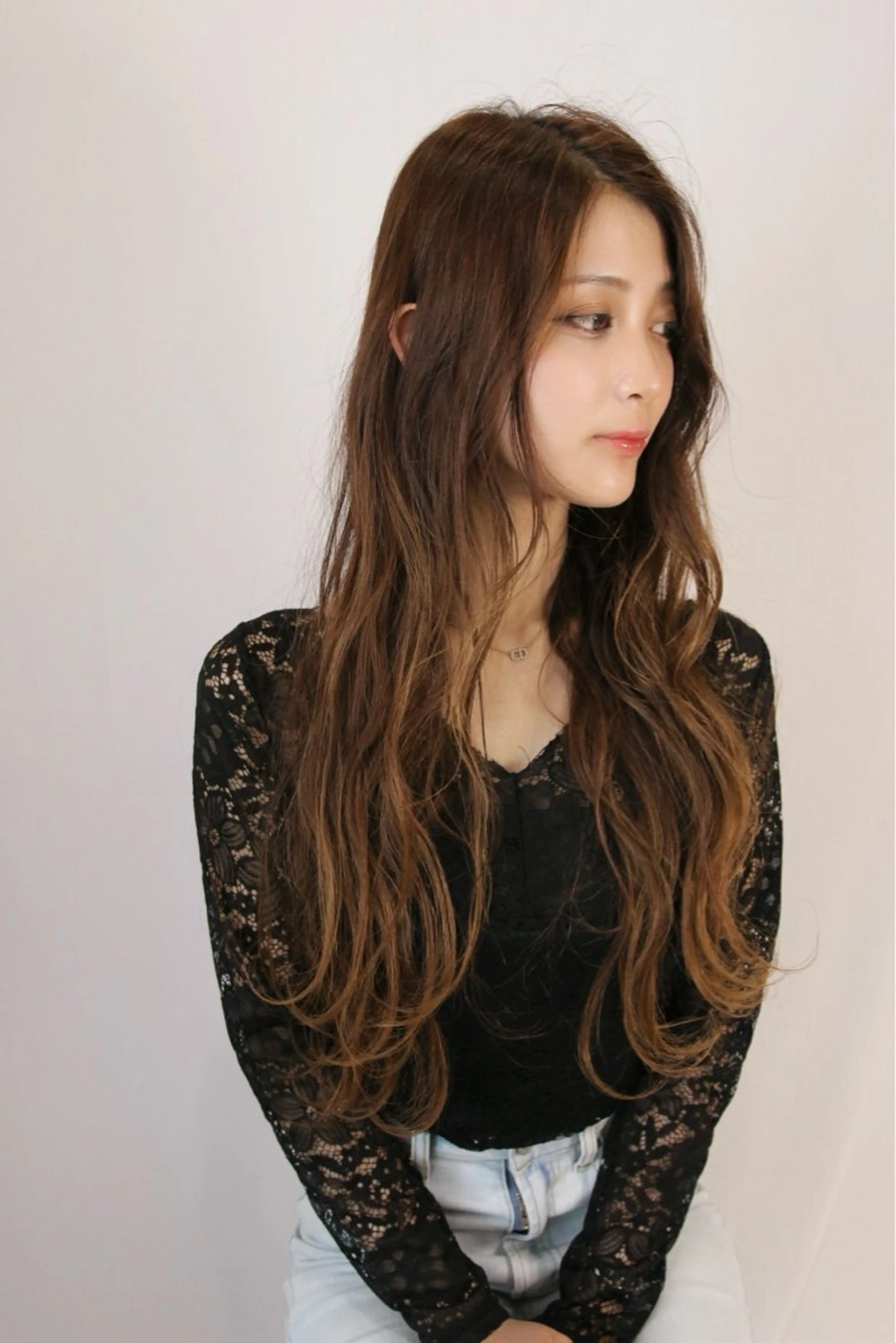 ロング カット ヘアカラー 【天満1艶髪】潤艶/ 髪質改善🌹釣本竜哉のヘアスタイル