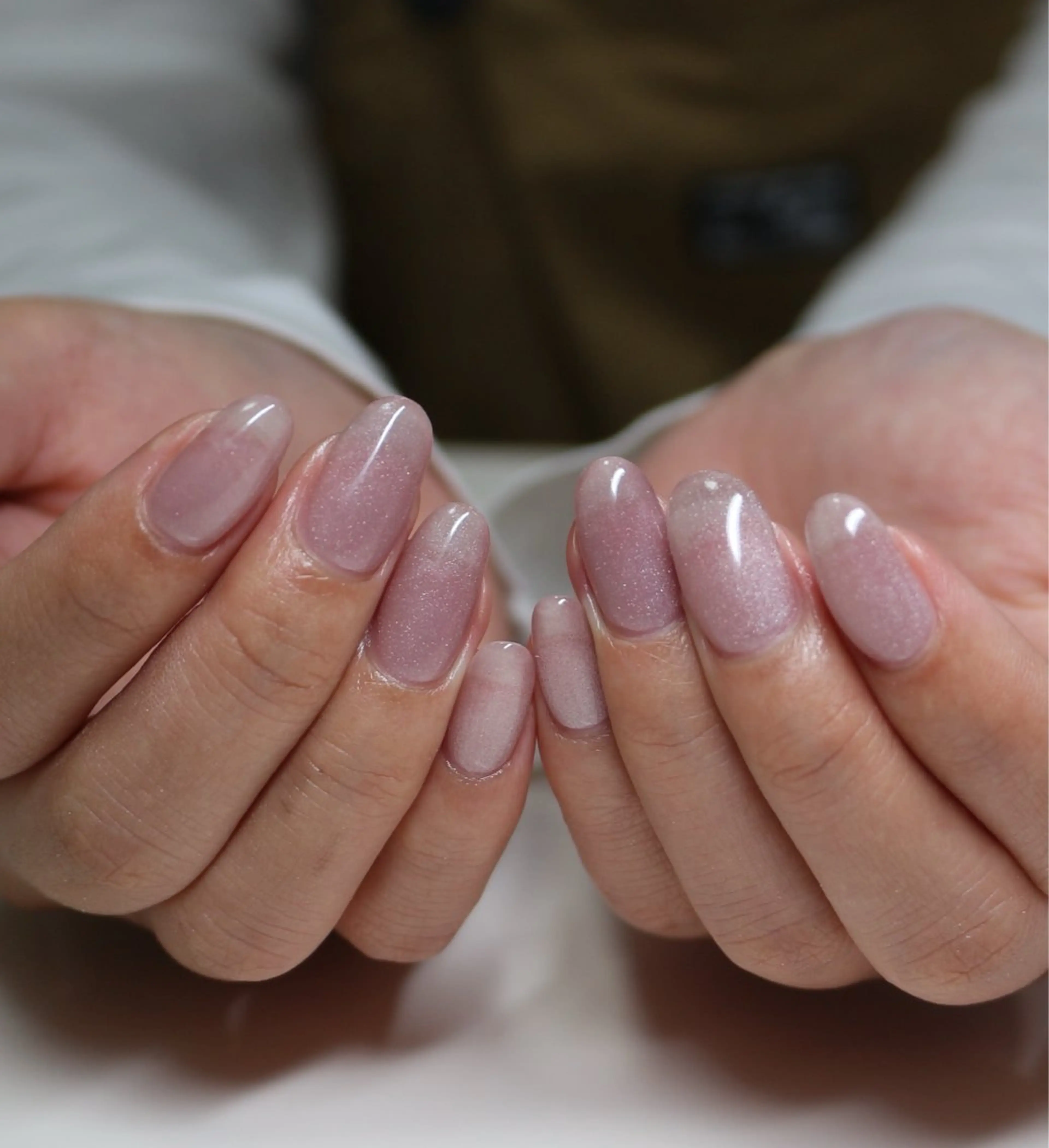 ネイル マグネットネイル オフィスネイル ピンク シンプルネイル ハンドネイル Baku Nailsのネイルデザイン