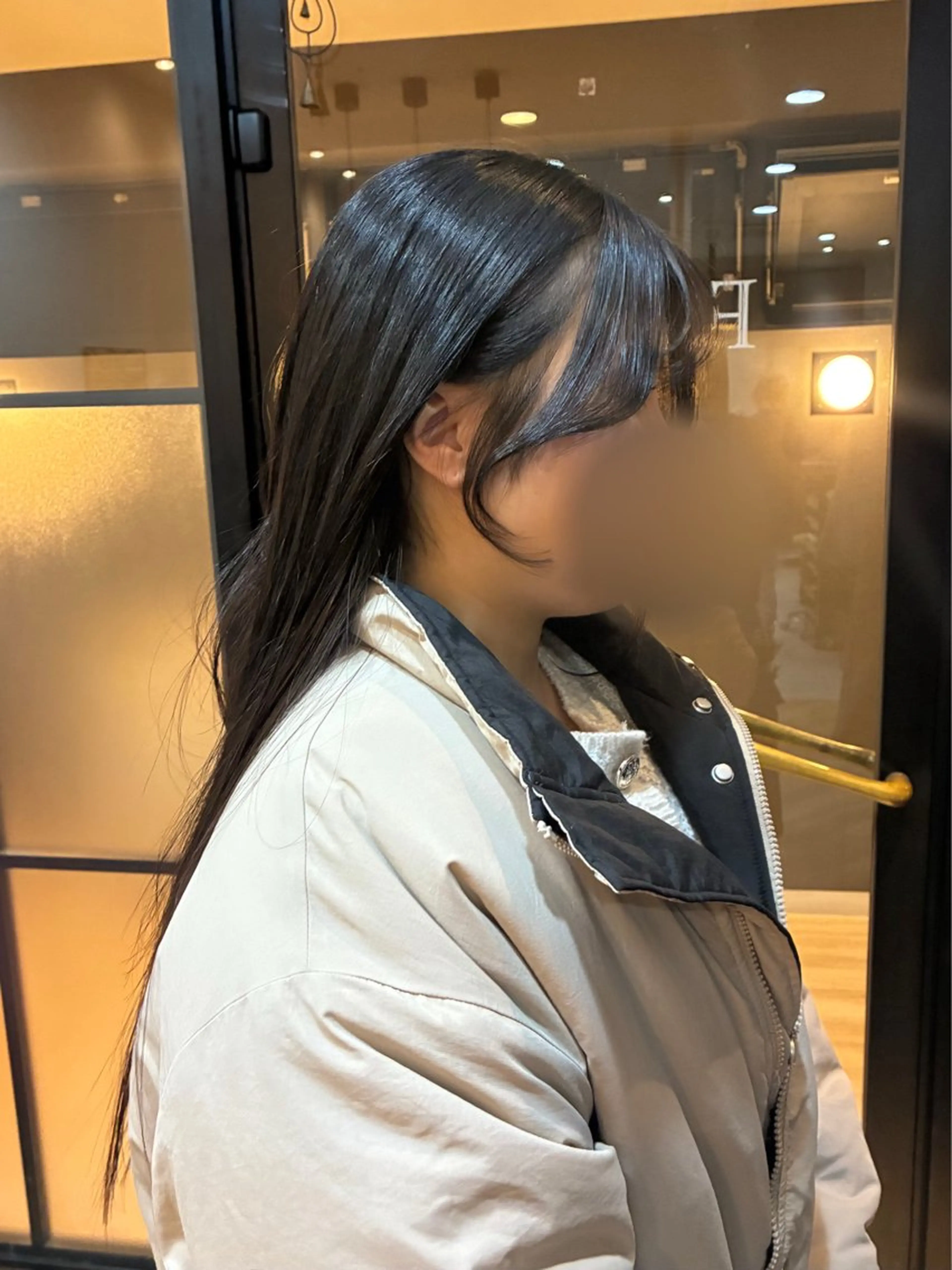 ロング 顔周りカット 柴田真衣 /透明感/ナチュラルのヘアスタイル