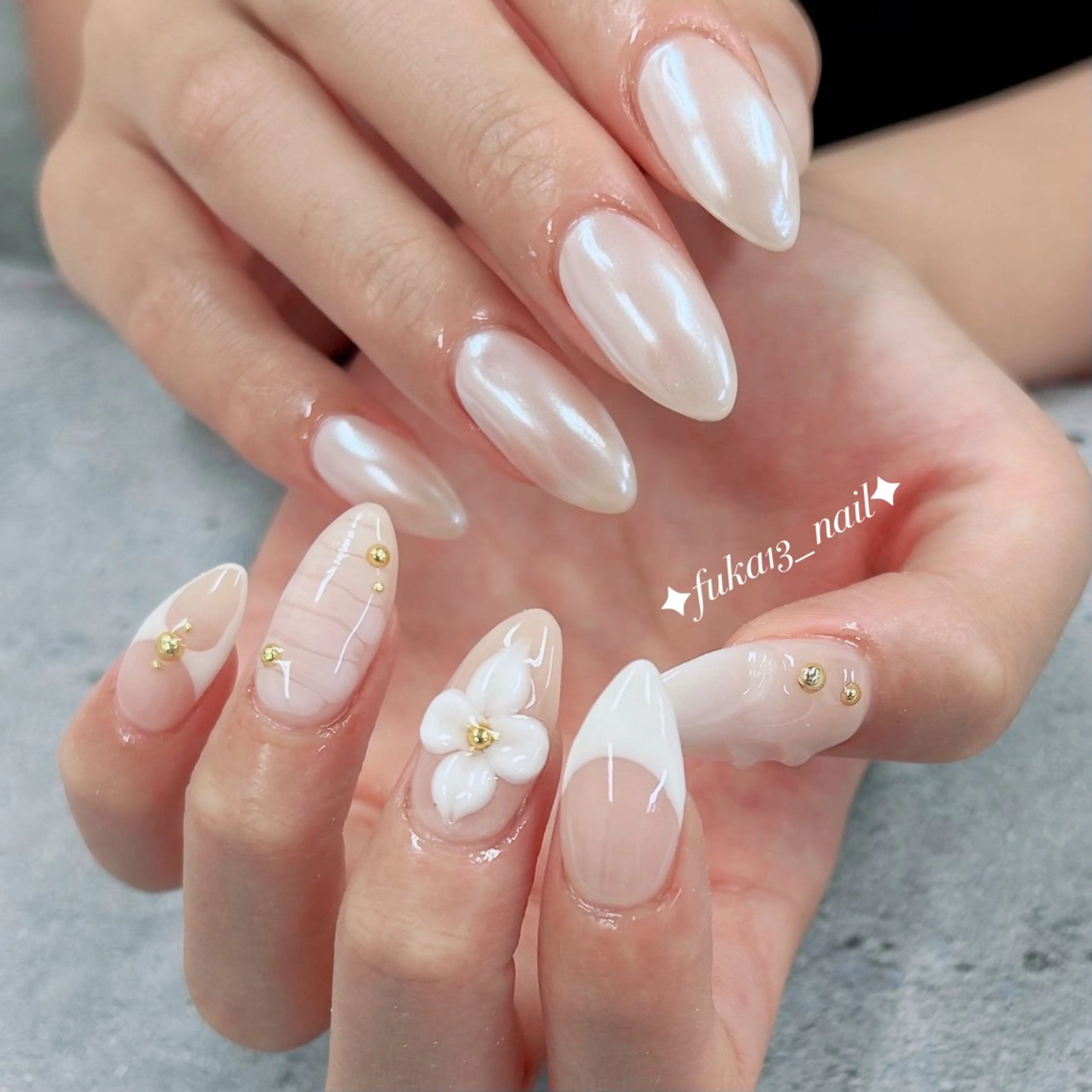 ネイル フレンチネイル 韓国ネイル ハンドネイル ネイルサロンAnela【アネラ】所属・Nail♡Fuka. /1月予約受付中のネイルデザイン