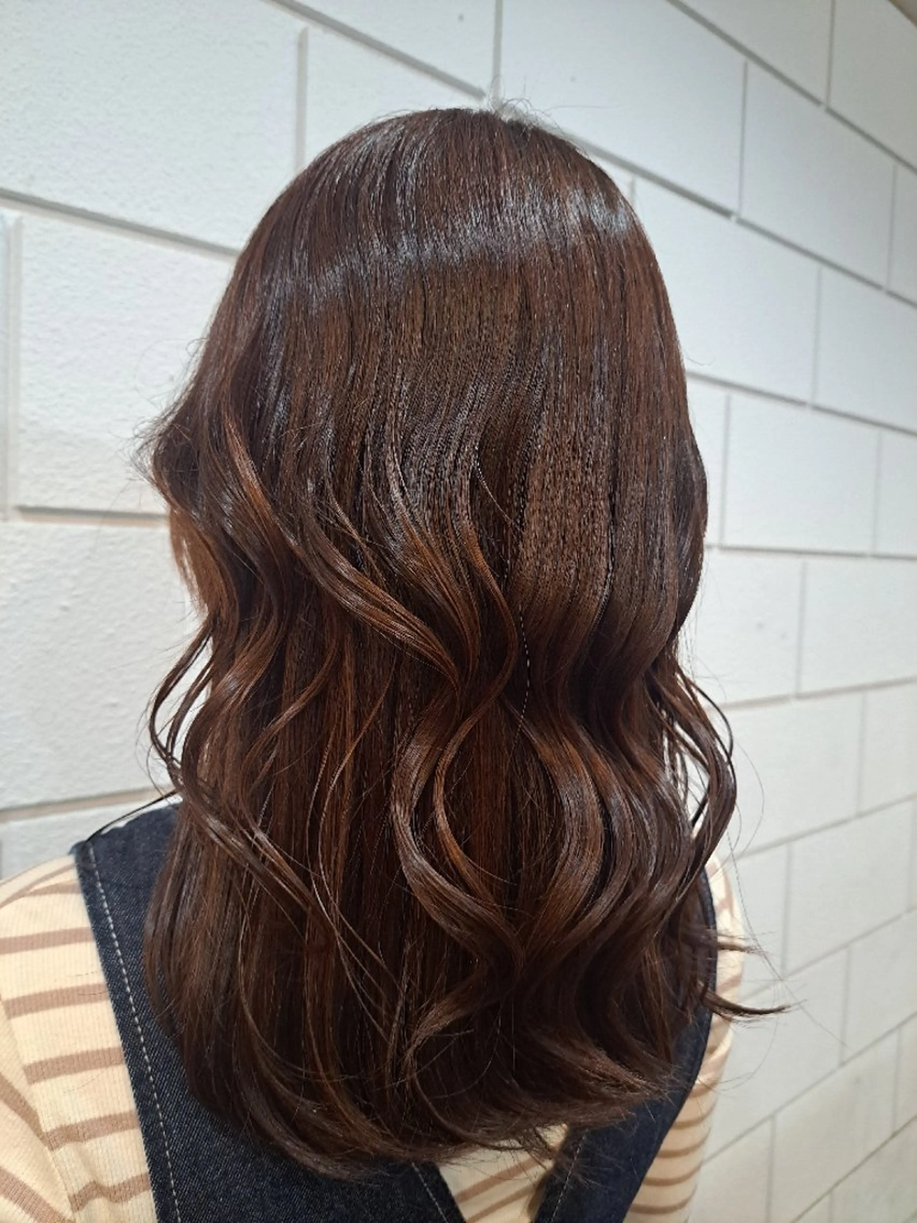 ロング カラー ブラウンカラー オレンジ オレンジブラウン ヘアカラー ARUGO所属・松島 冬浬のヘアスタイル