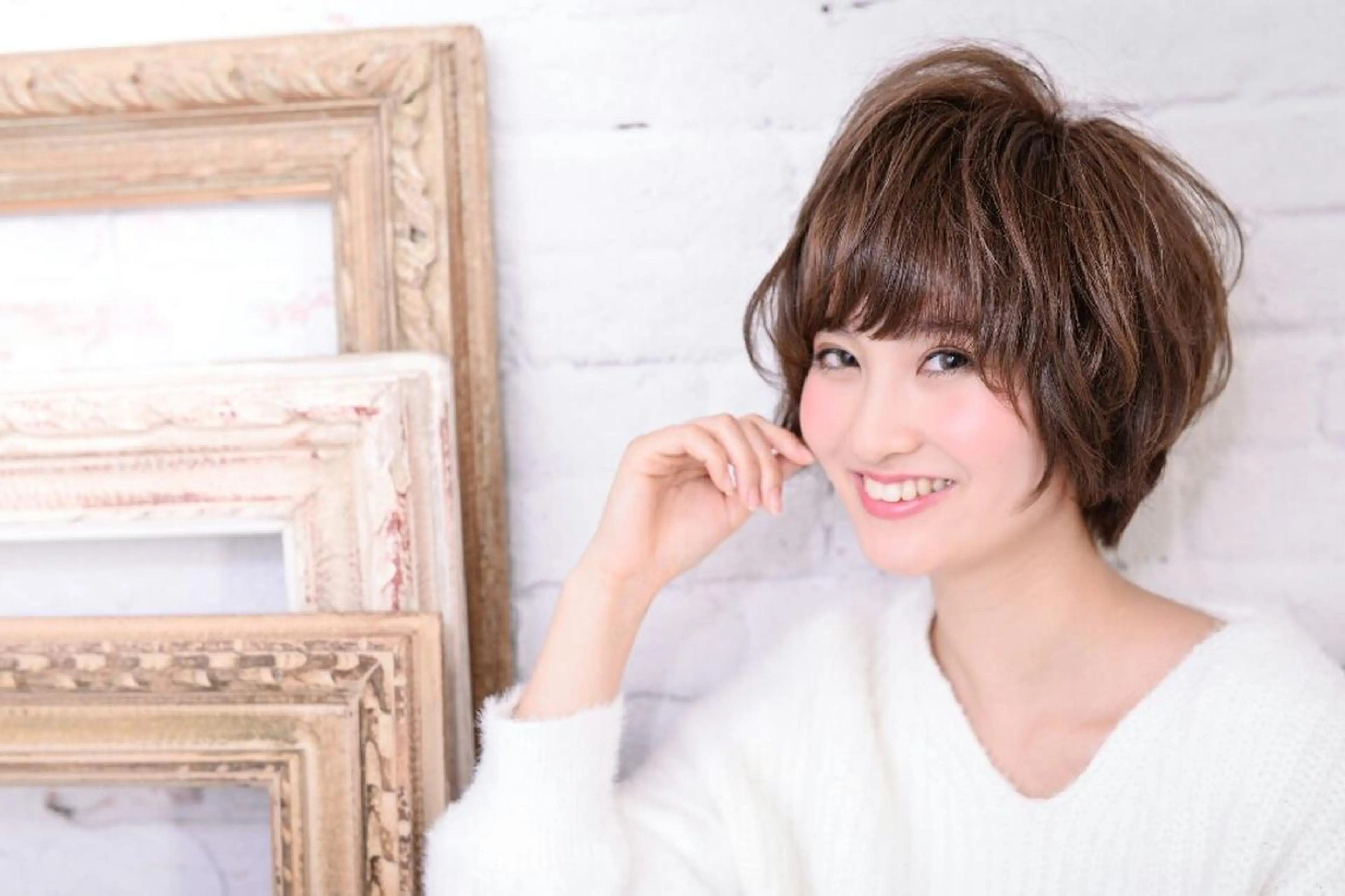 ショート カラー ミディアム belta 姫路山吹 カラーモデル募集のヘアスタイル