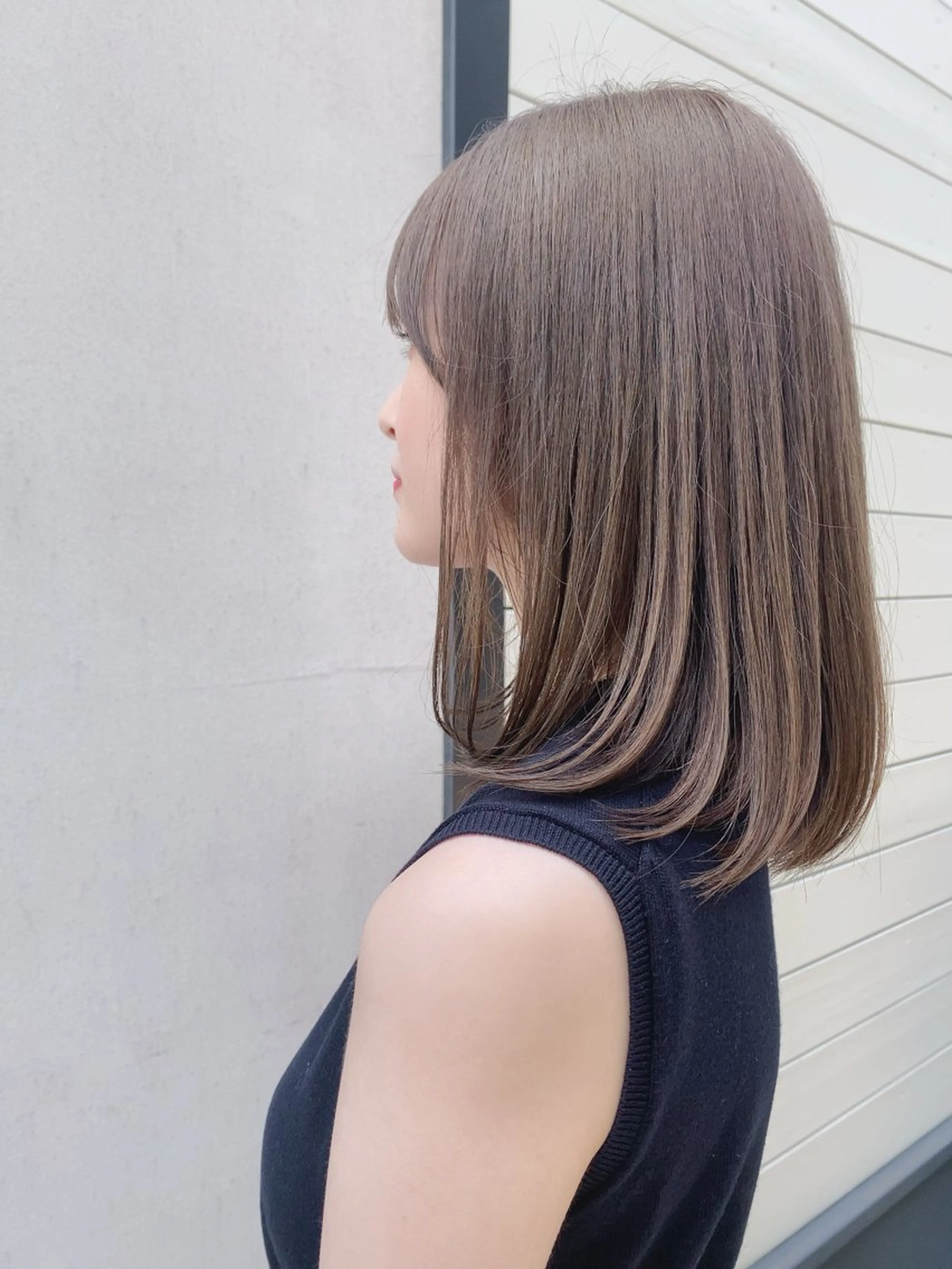 ミディアム カラー グレージュ オレンジ ヘアカラー トリートメント 🎀ブリーチなし 透明感🎀yuhiのヘアスタイル