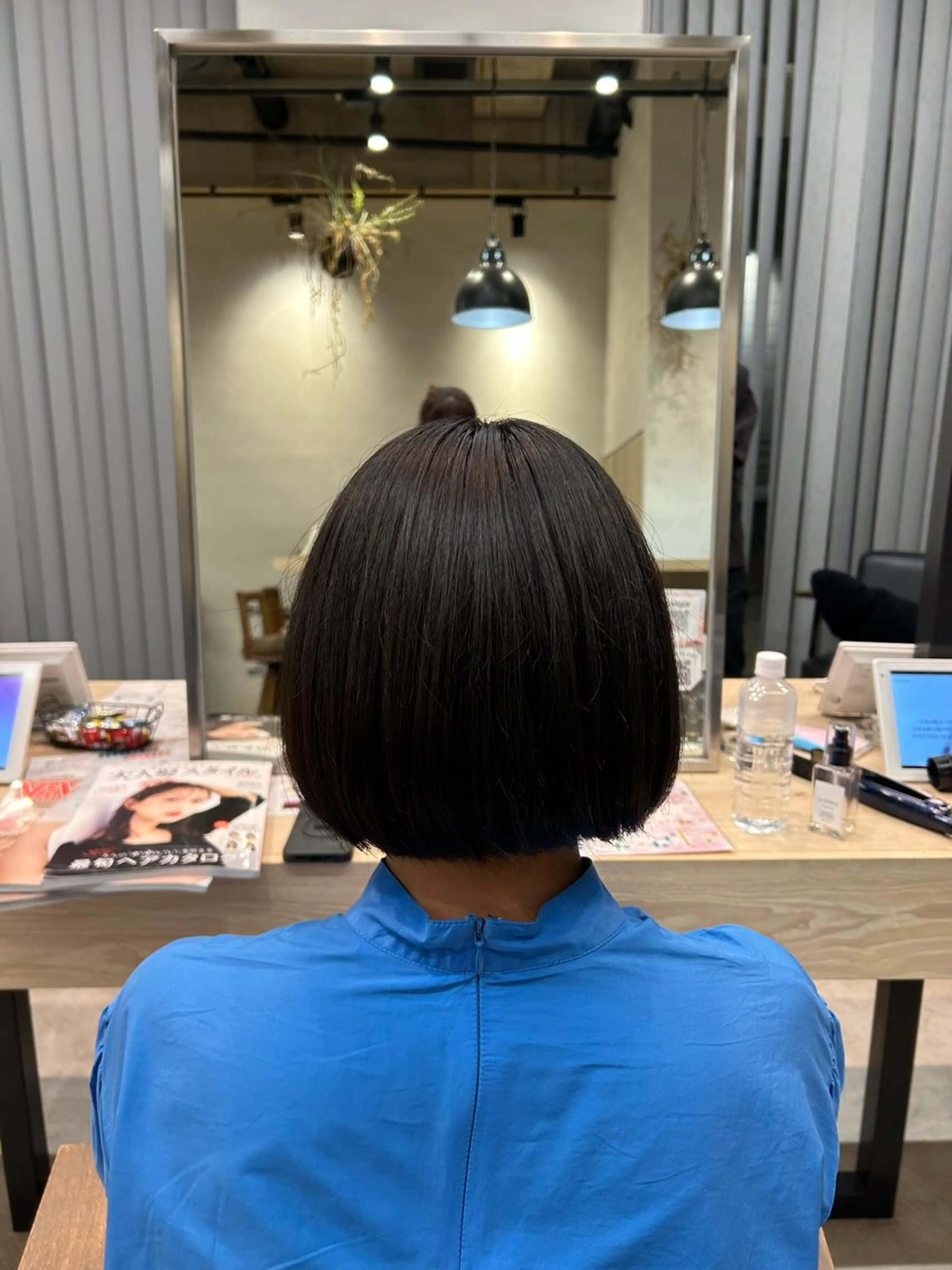 ショート カラー 黒髪 ブルーカラー ブルーブラック トリートメント rio¦ブラウン¦暗 髪¦縮毛矯正🌙のヘアスタイル