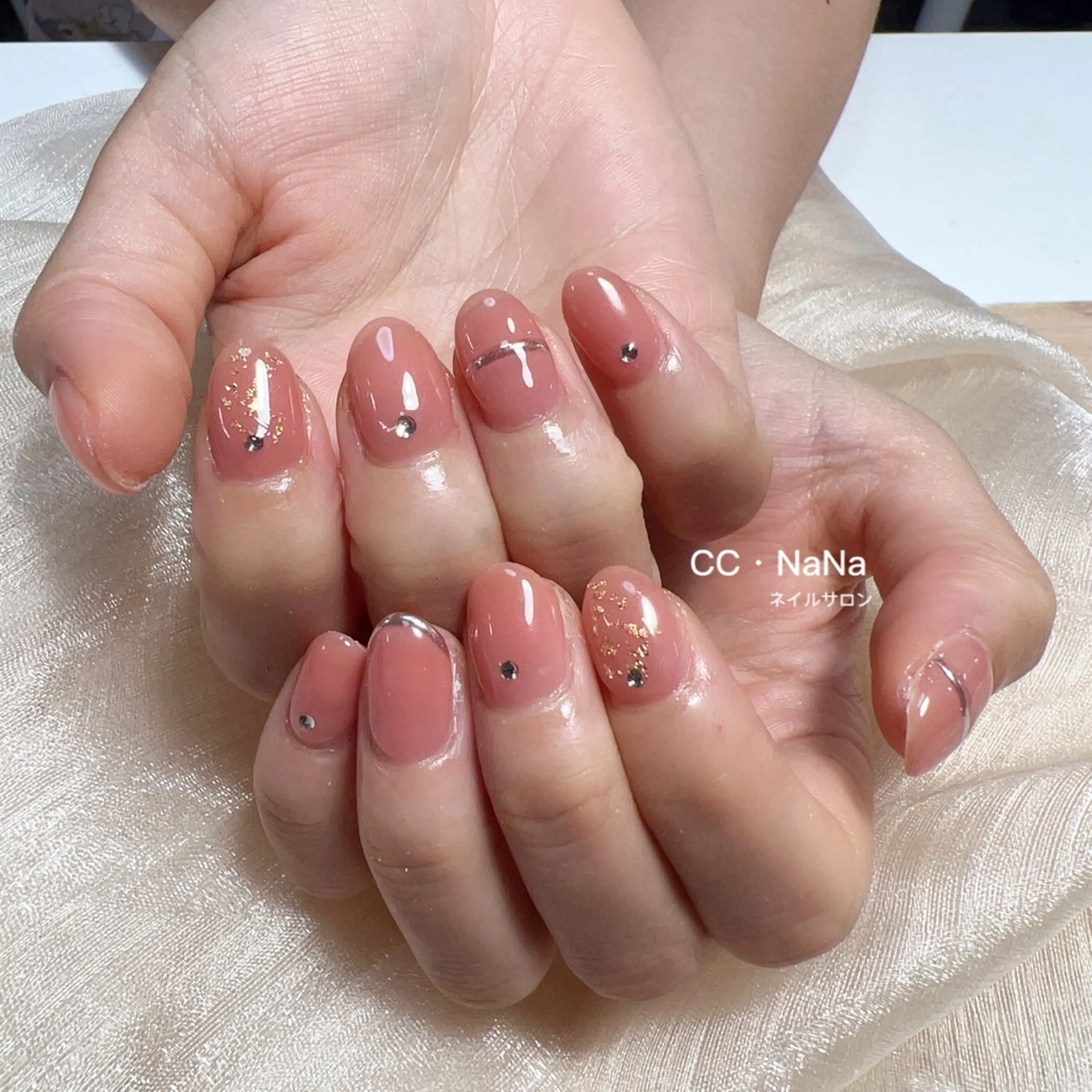 ネイル ジェルネイル ハンドネイル 💎CC・NaNa 韓国風ネイル🌙Cのネイルデザイン