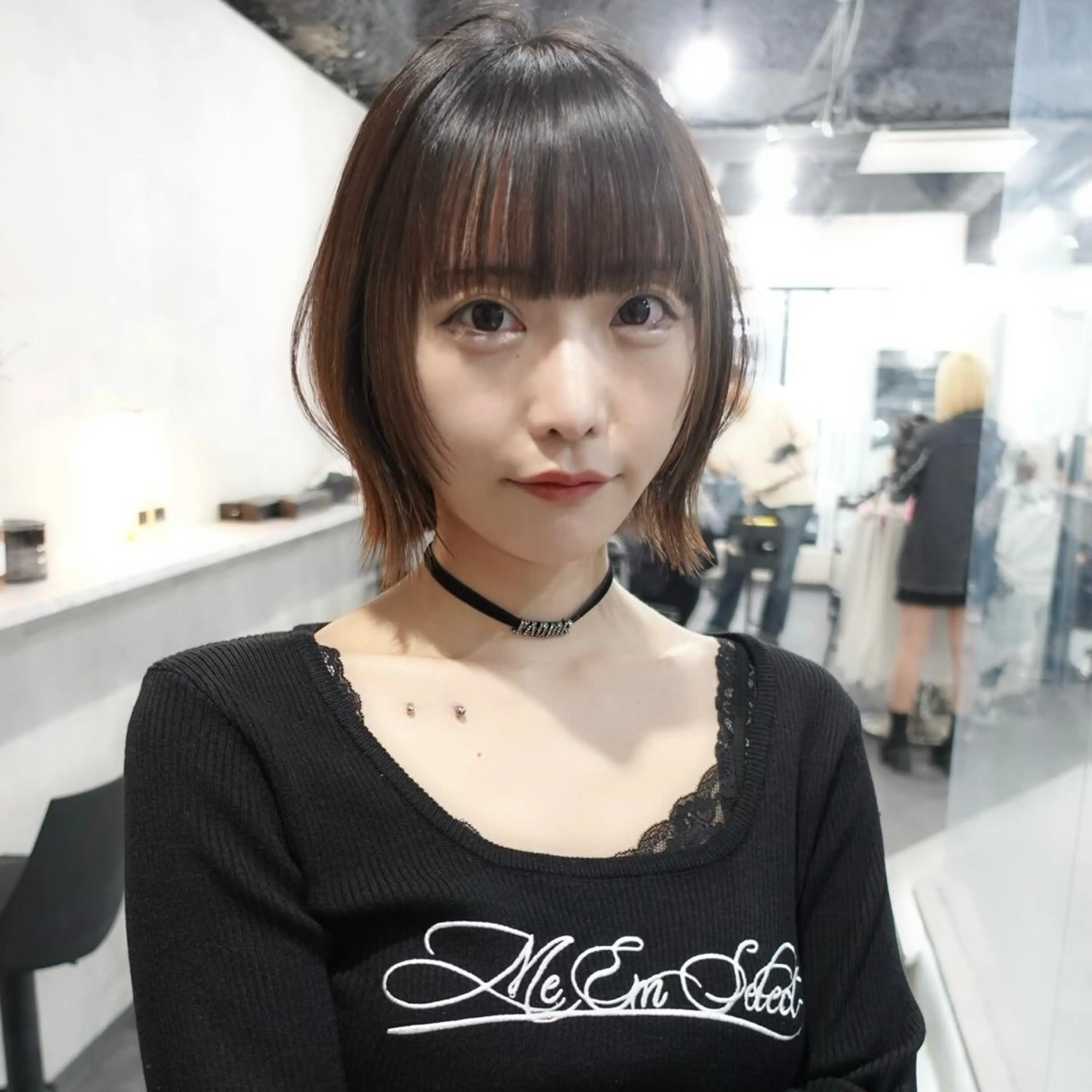 ショート ボブレイヤー ボブ レイヤーカット 小顔カット カット ヘアカラー トリートメント レイヤー/韓国ボブ レイヤーボブ/住吉のヘアスタイル