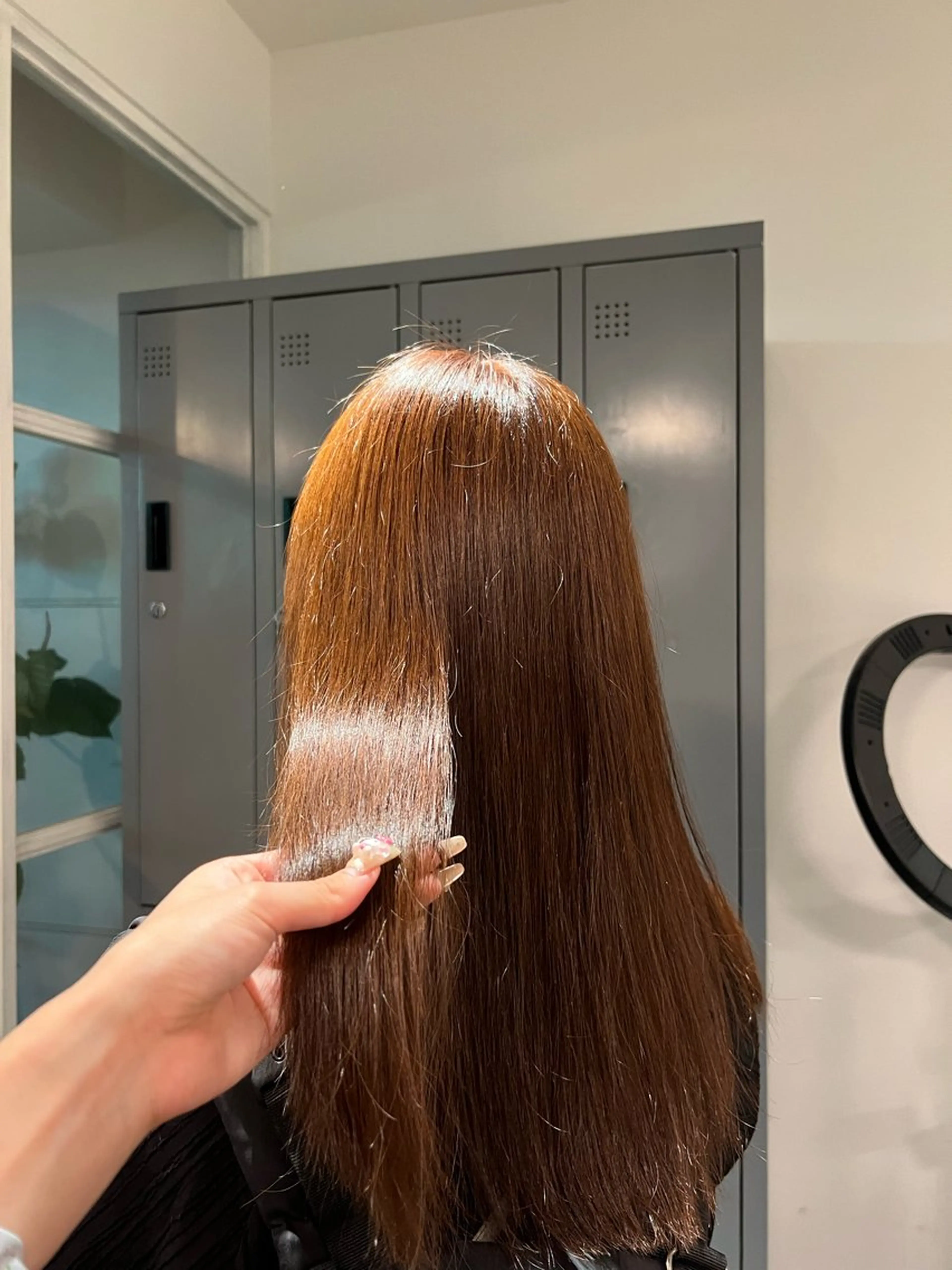 ロング カラー カット ヘアカラー ワタナベ モカ🦢ダブルカラーのヘアスタイル